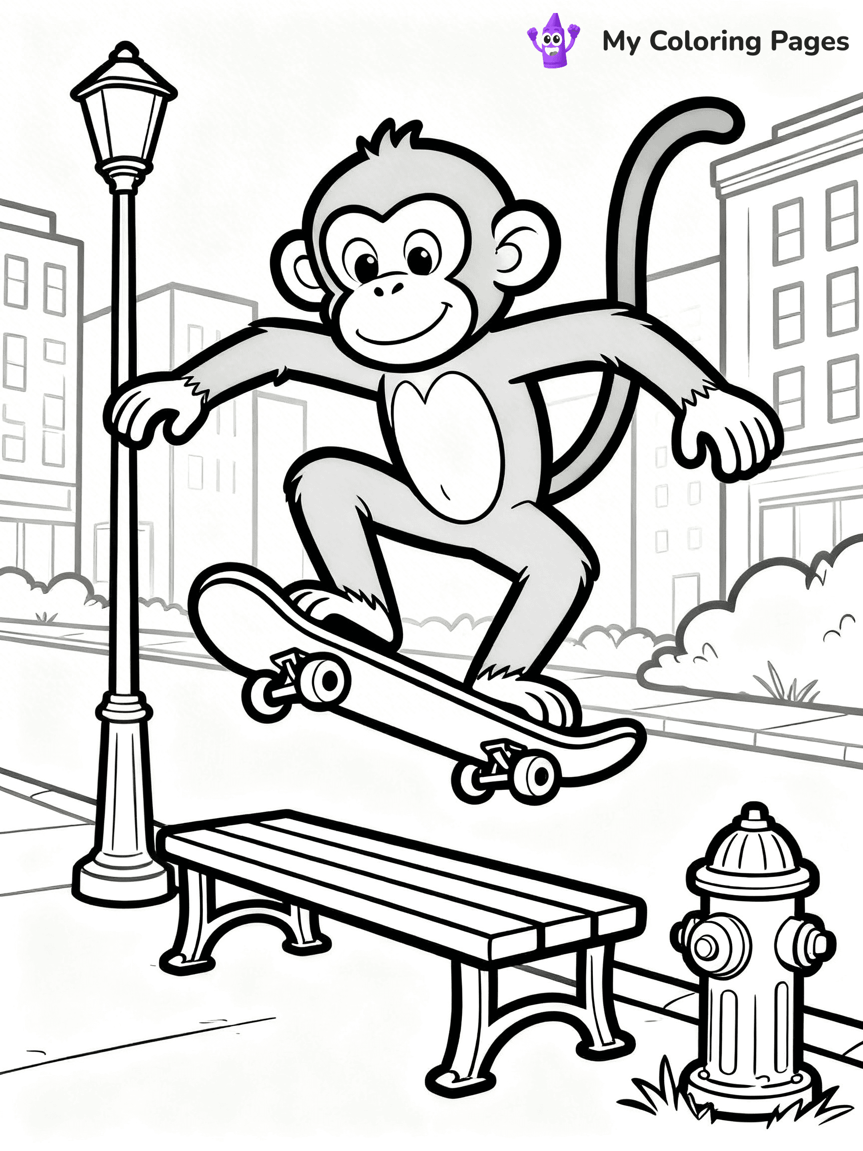 Coloring Pages Monkey - 46