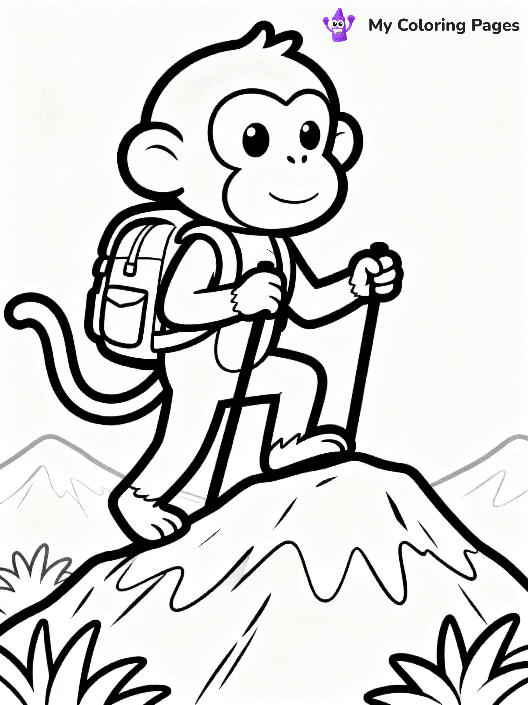 Coloring Pages Monkey - 24