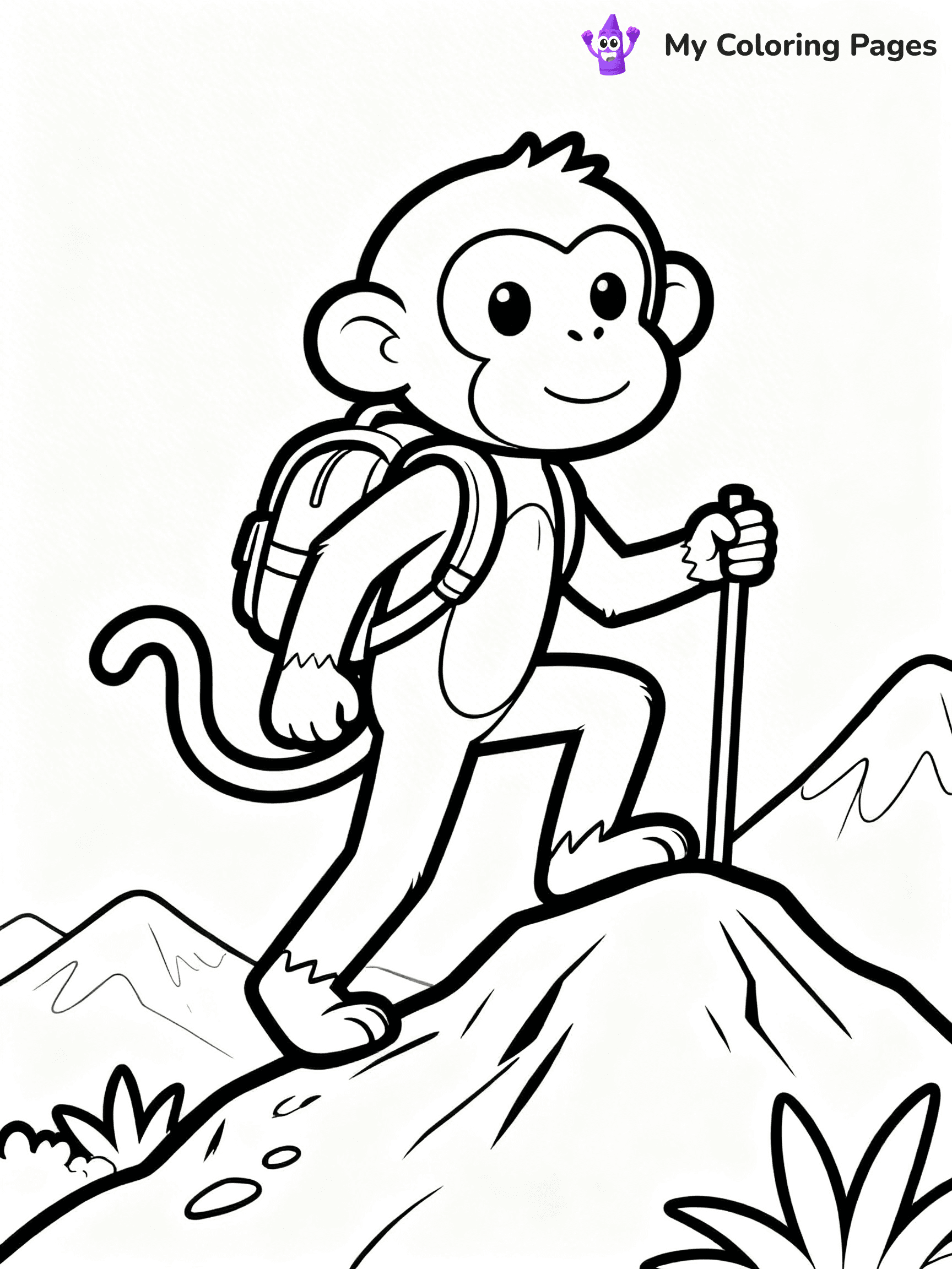 Coloring Pages Monkey - 19