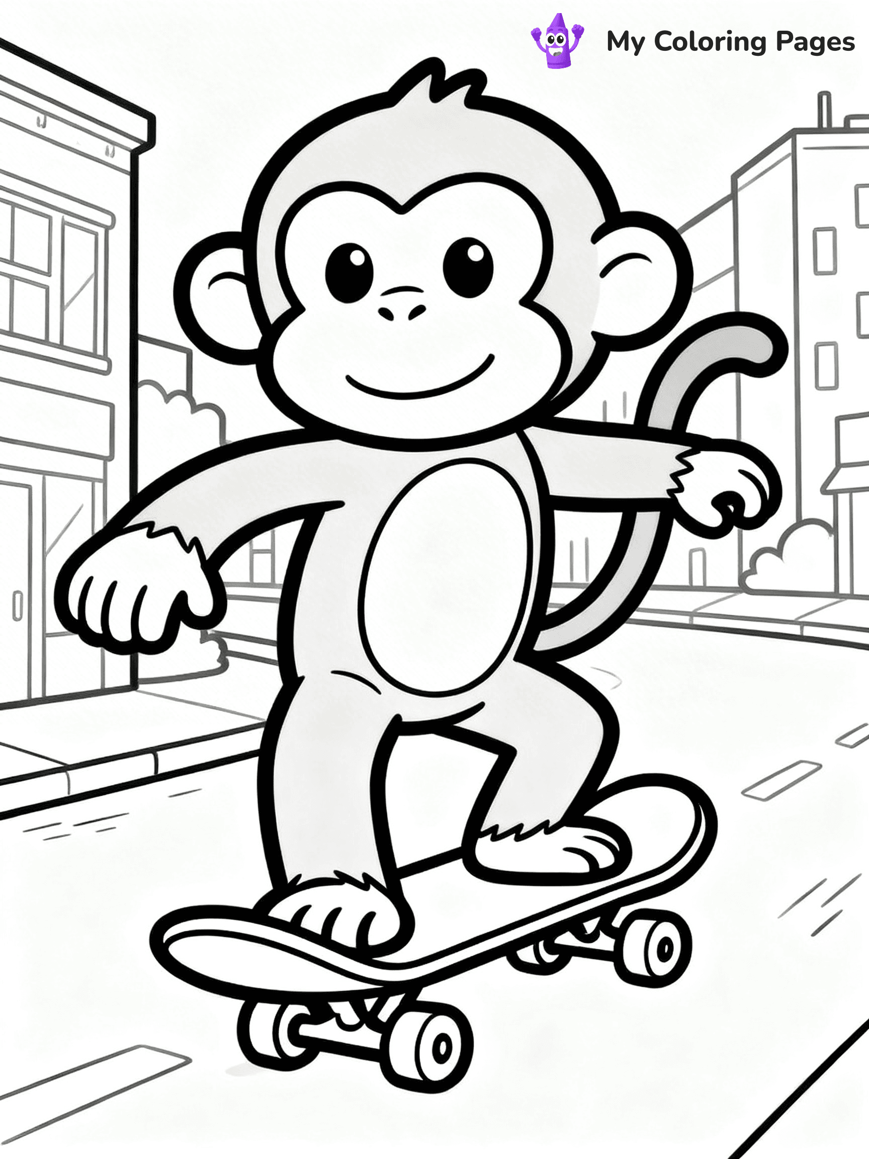 Coloring Pages Monkey - 17