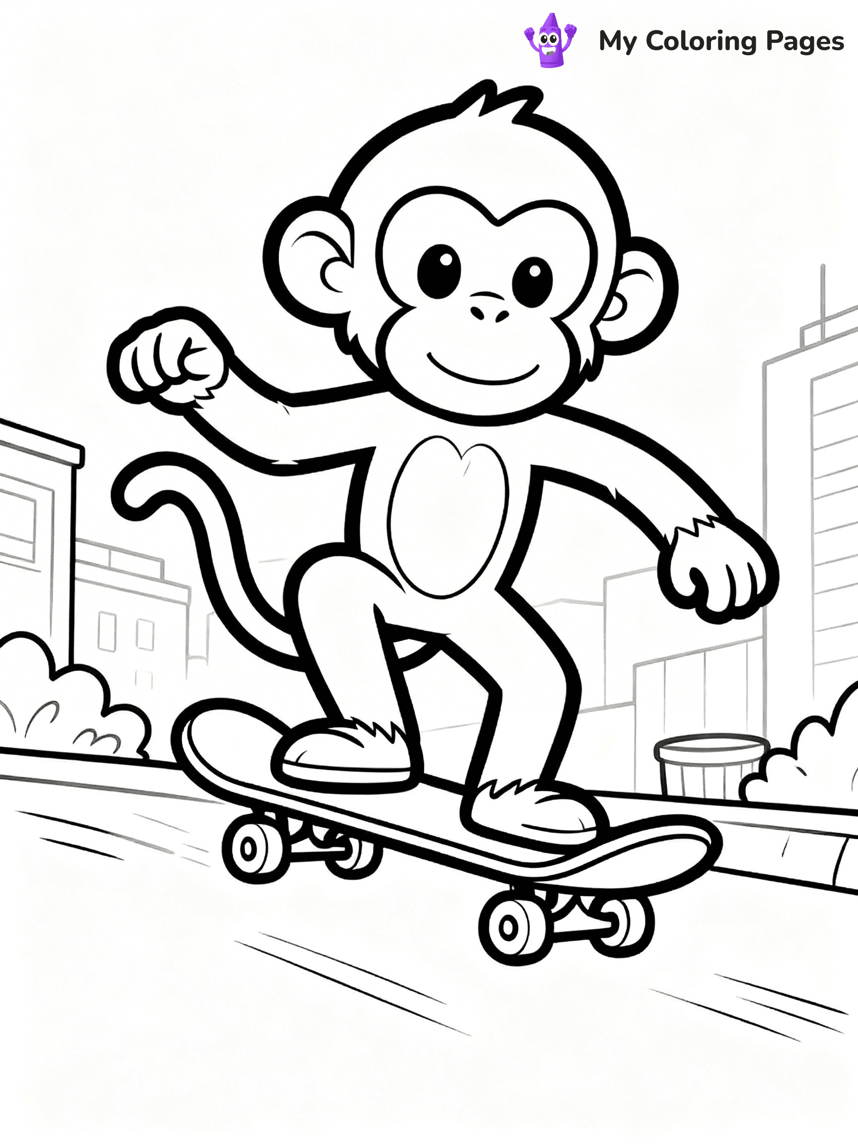 Coloring Pages Monkey - 16