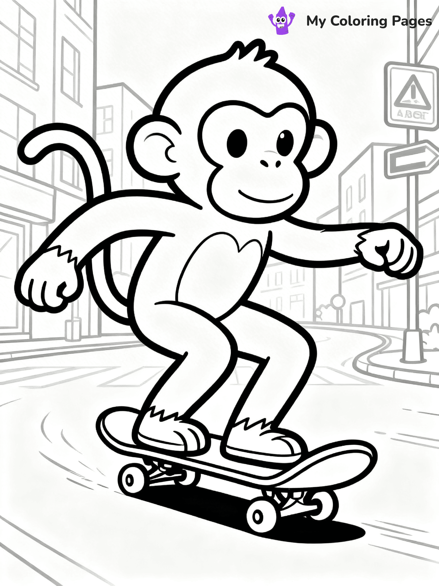 Coloring Pages Monkey - 14