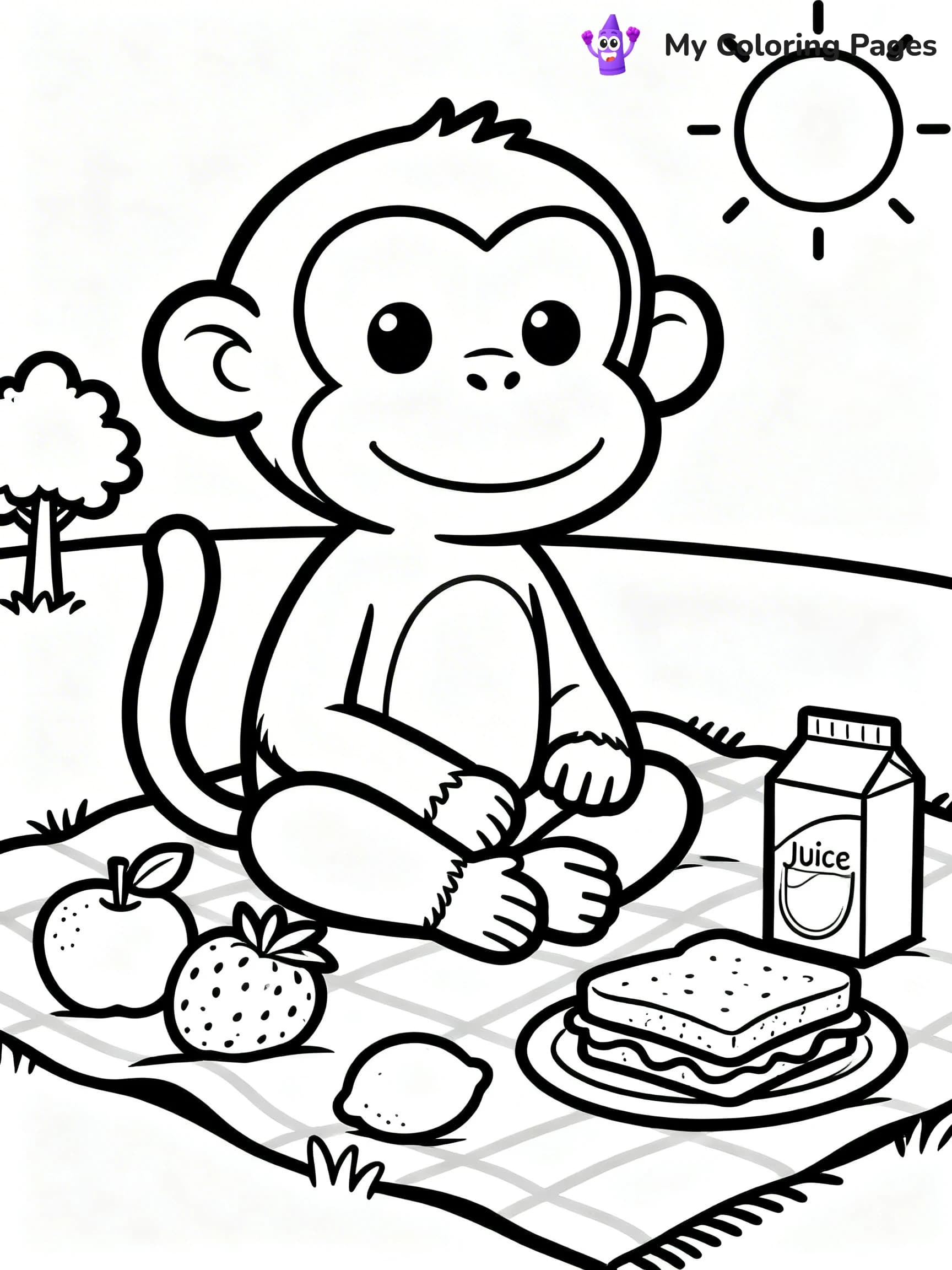 Coloring Pages Monkey - 13