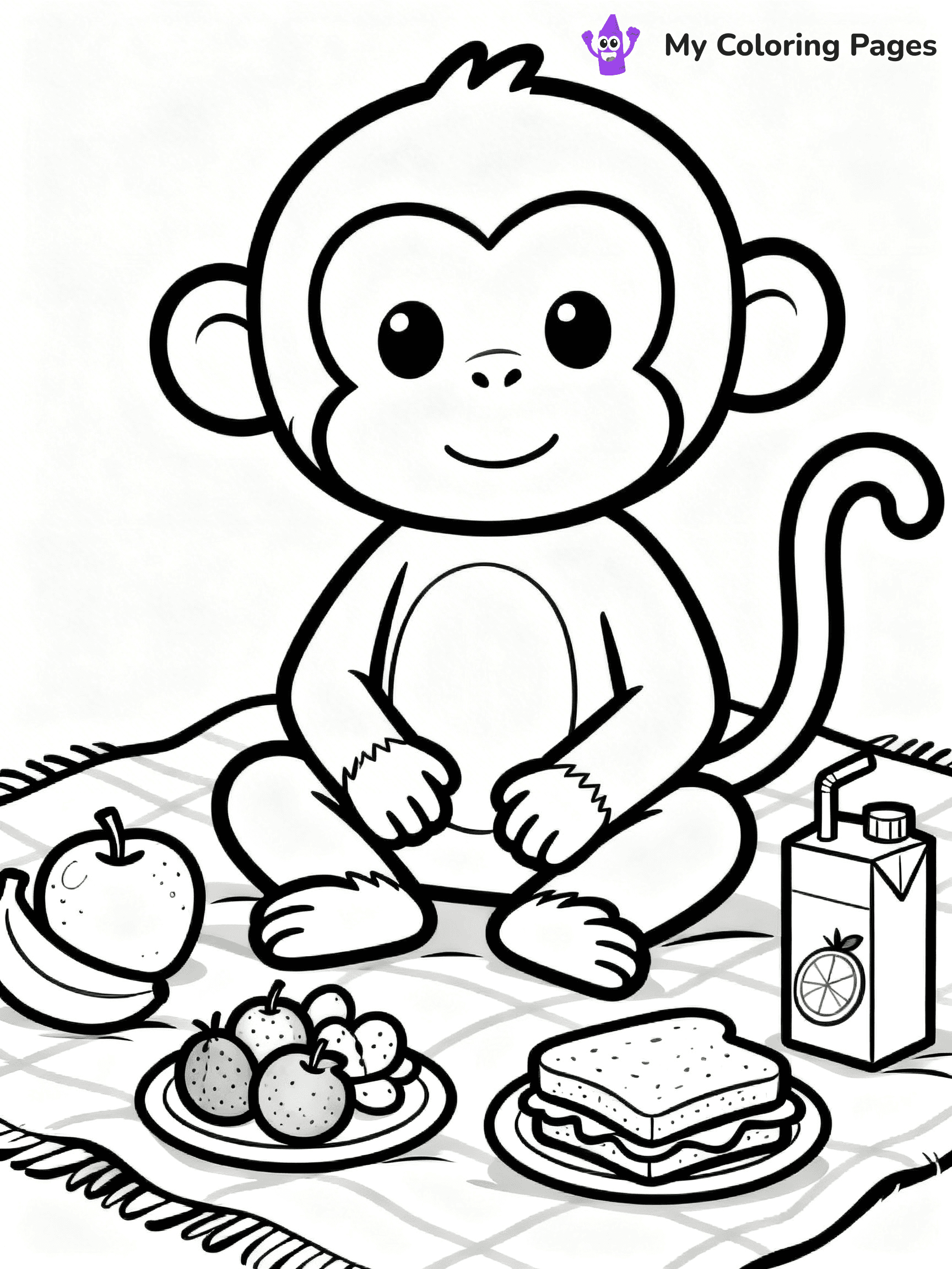 Coloring Pages Monkey - 9