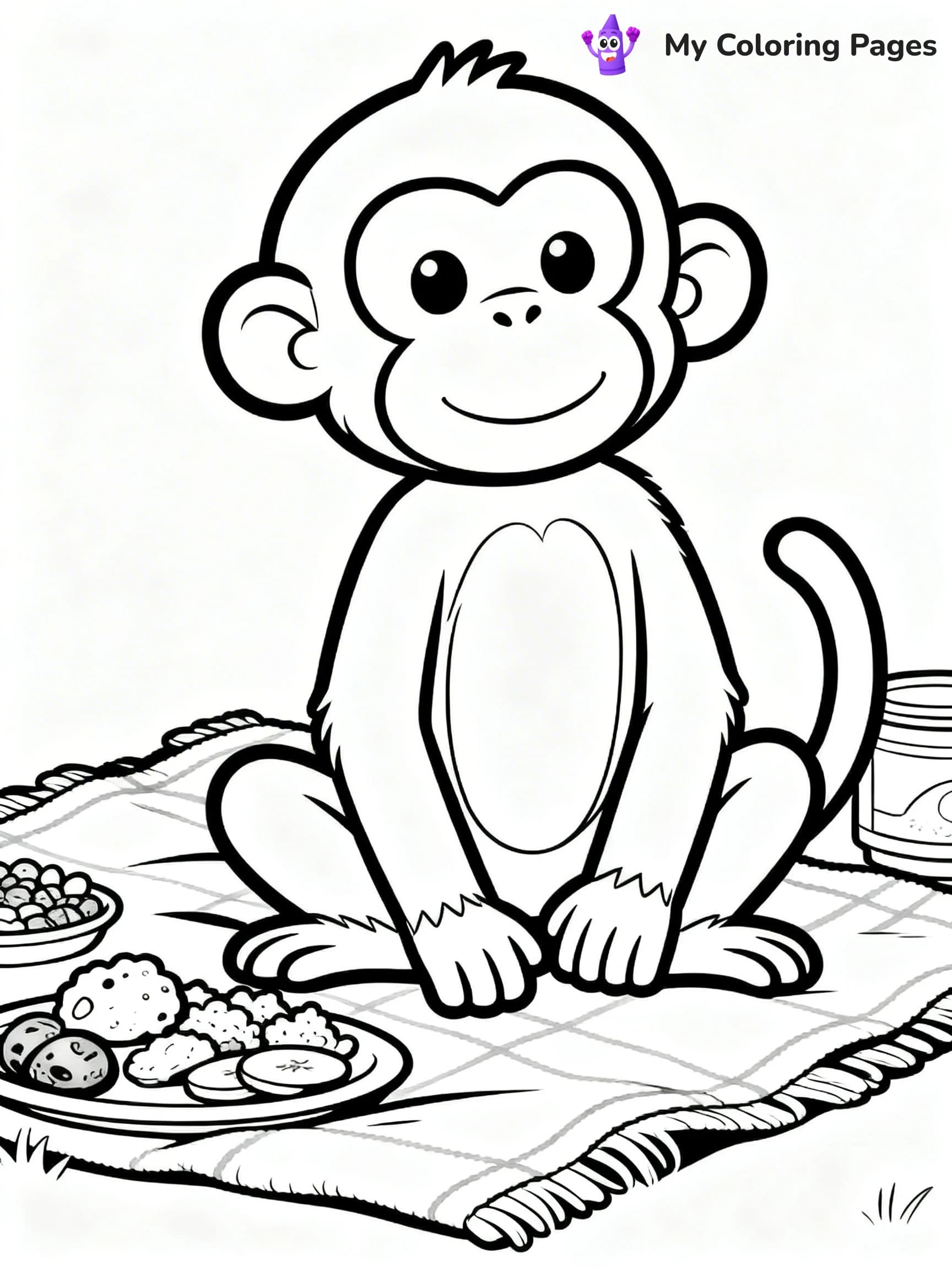 Coloring Pages Monkey - 8
