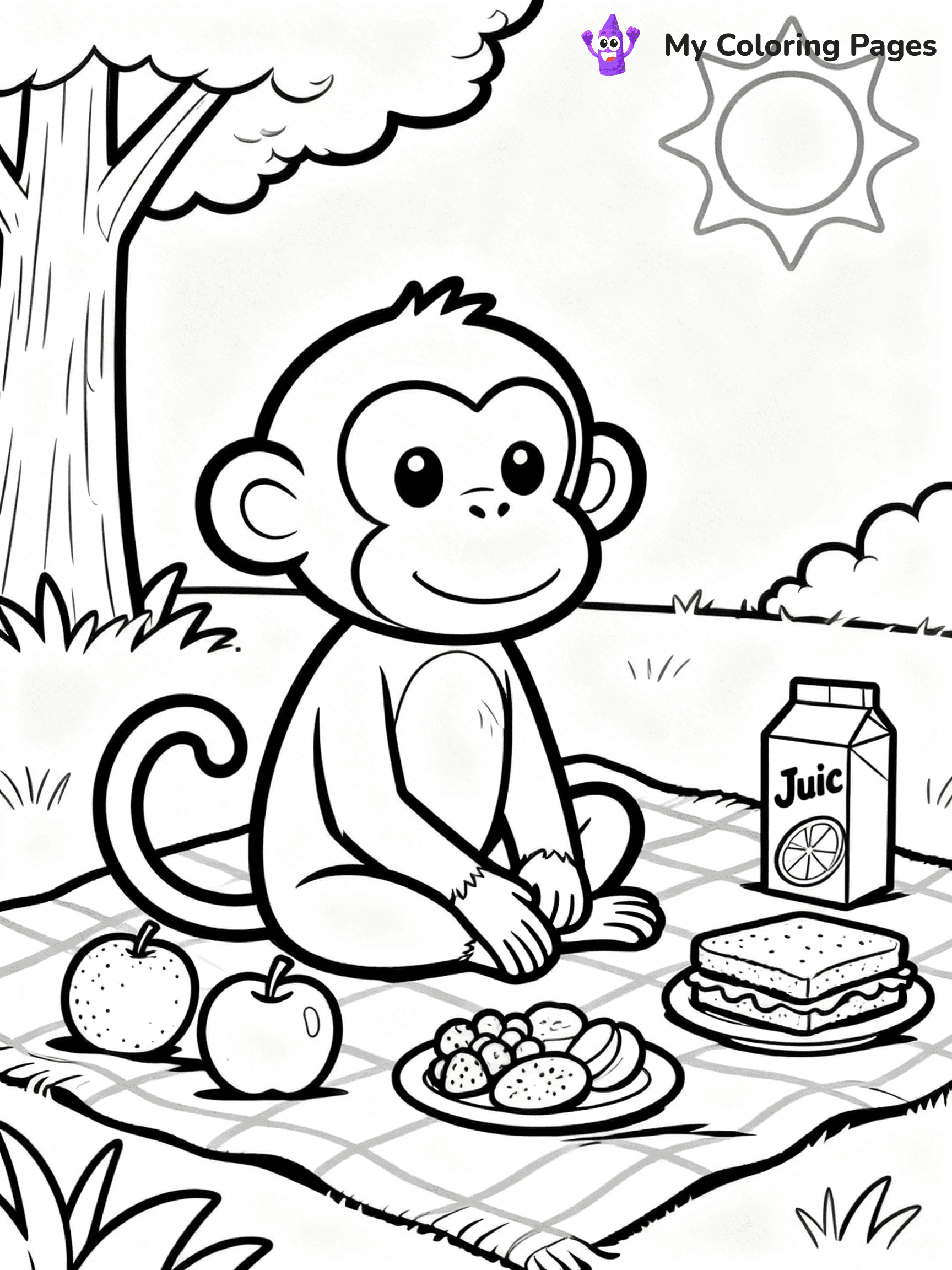 Coloring Pages Monkey - 7