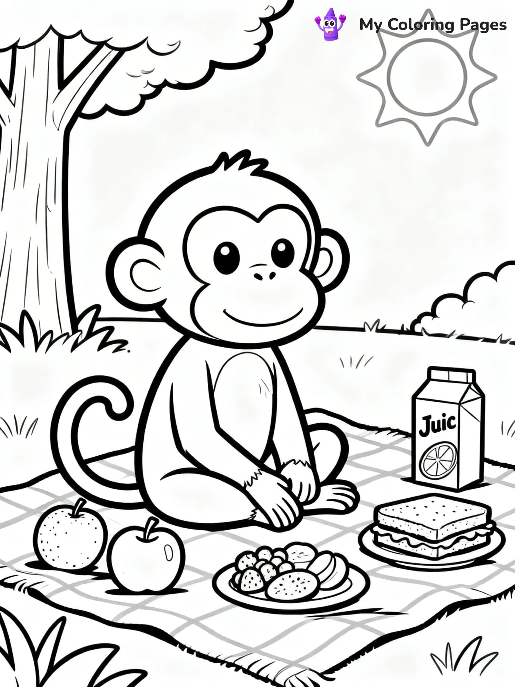Coloring Pages Monkey - 7