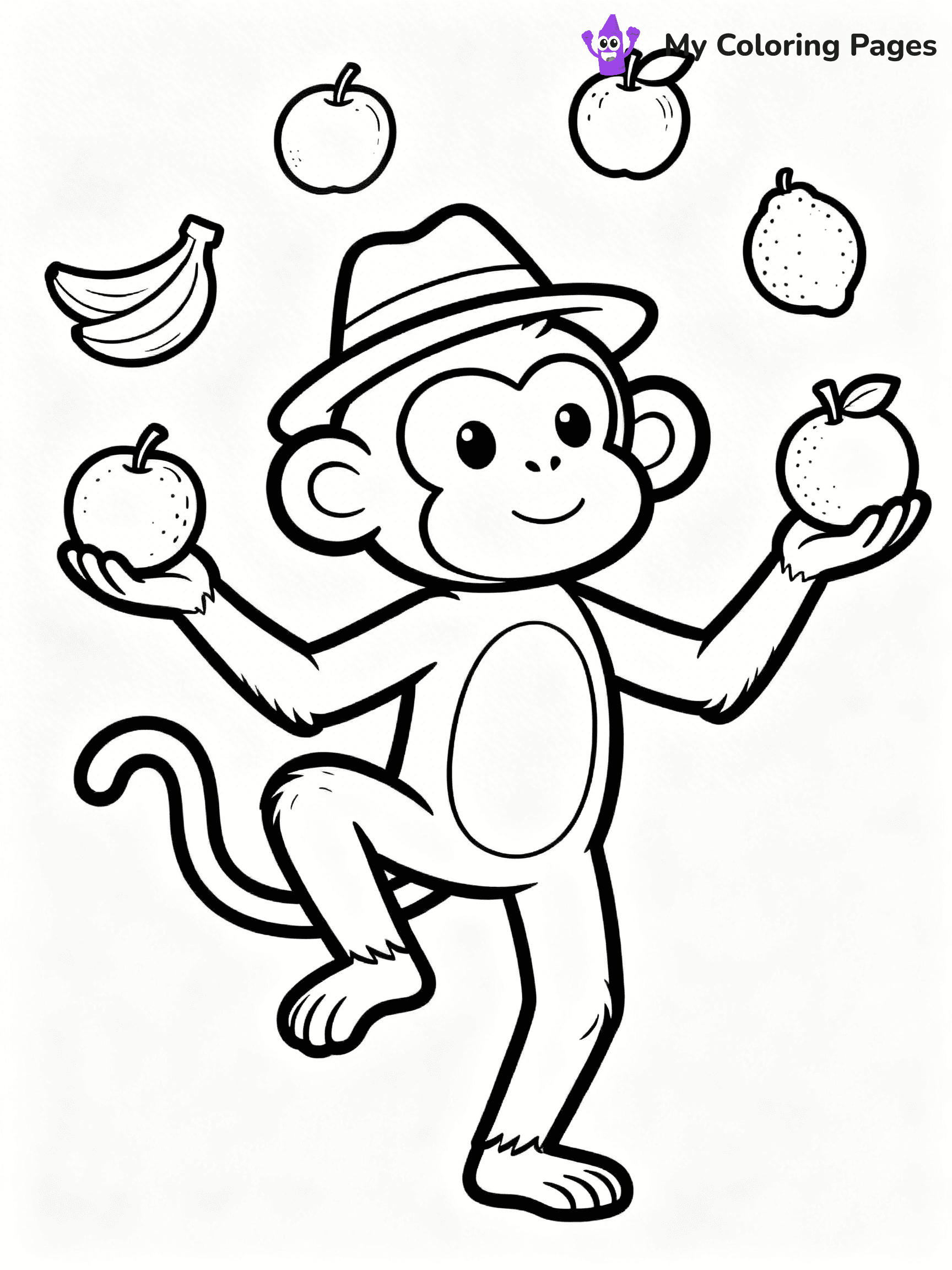 Coloring Pages Monkey - 4