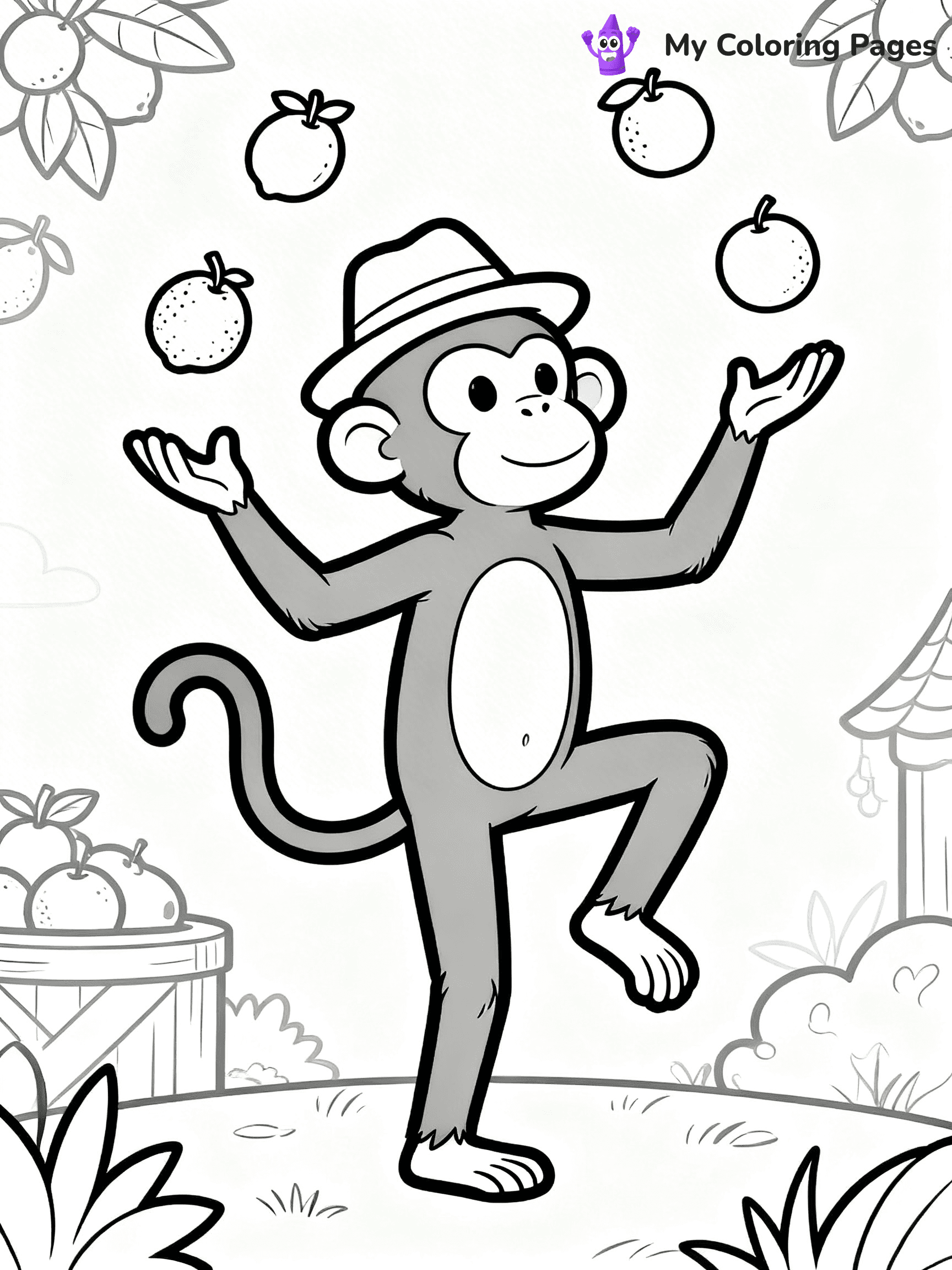 Coloring Pages Monkey - 1
