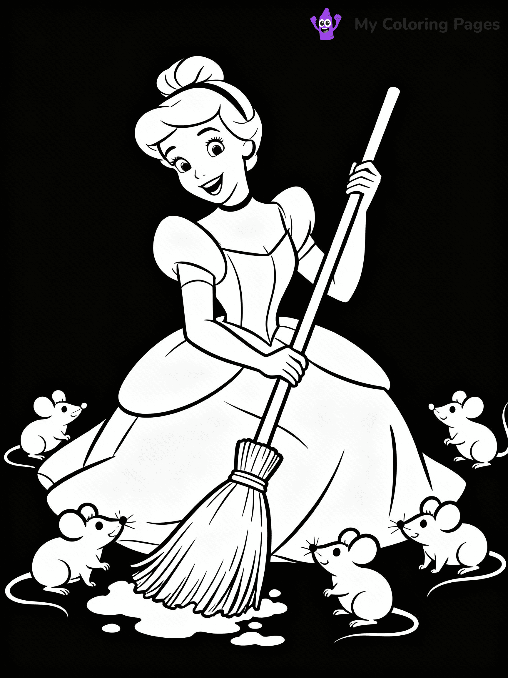 Cinderella Coloring Pages - 2