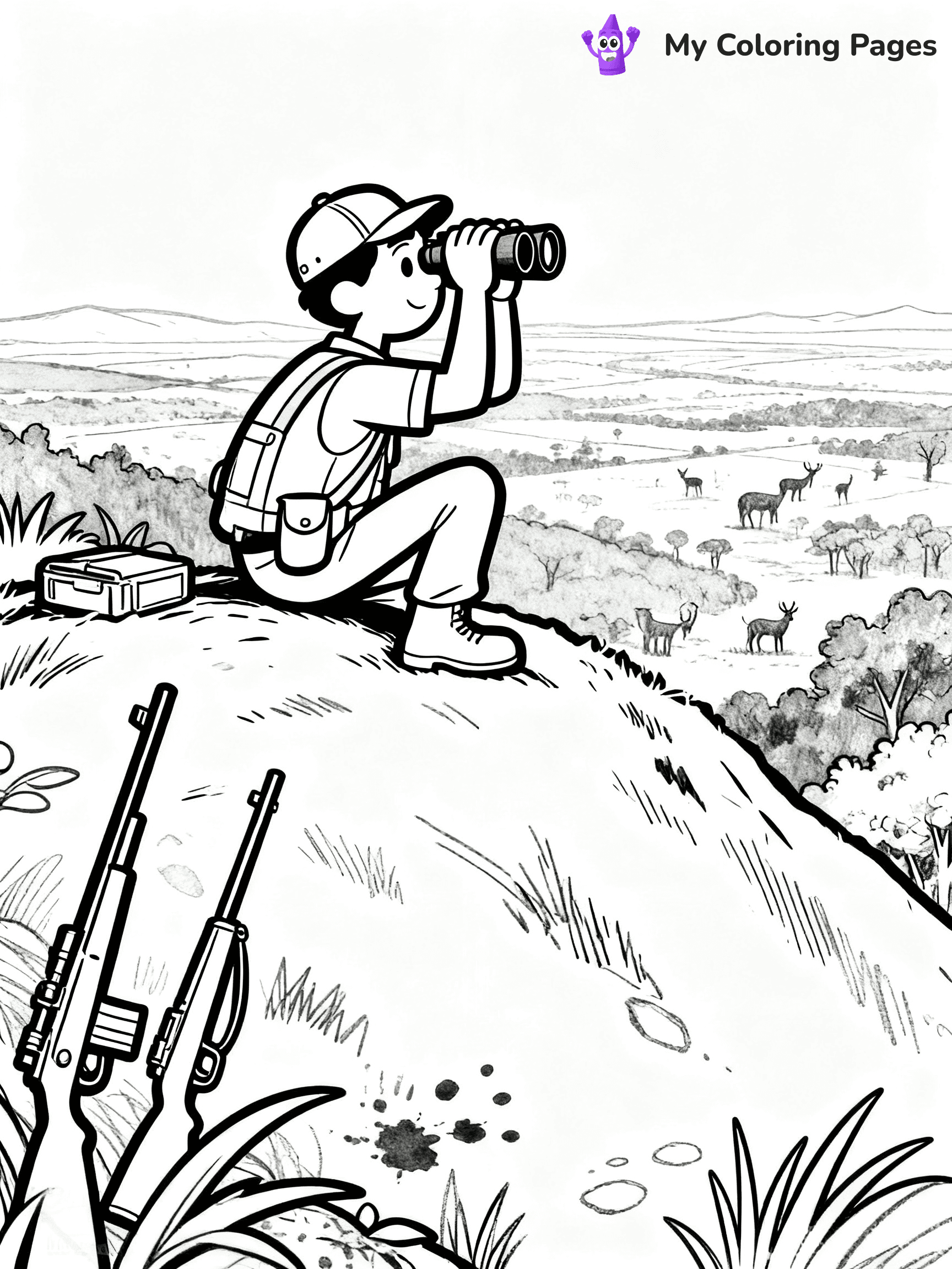 Hunting Coloring Pages - 48