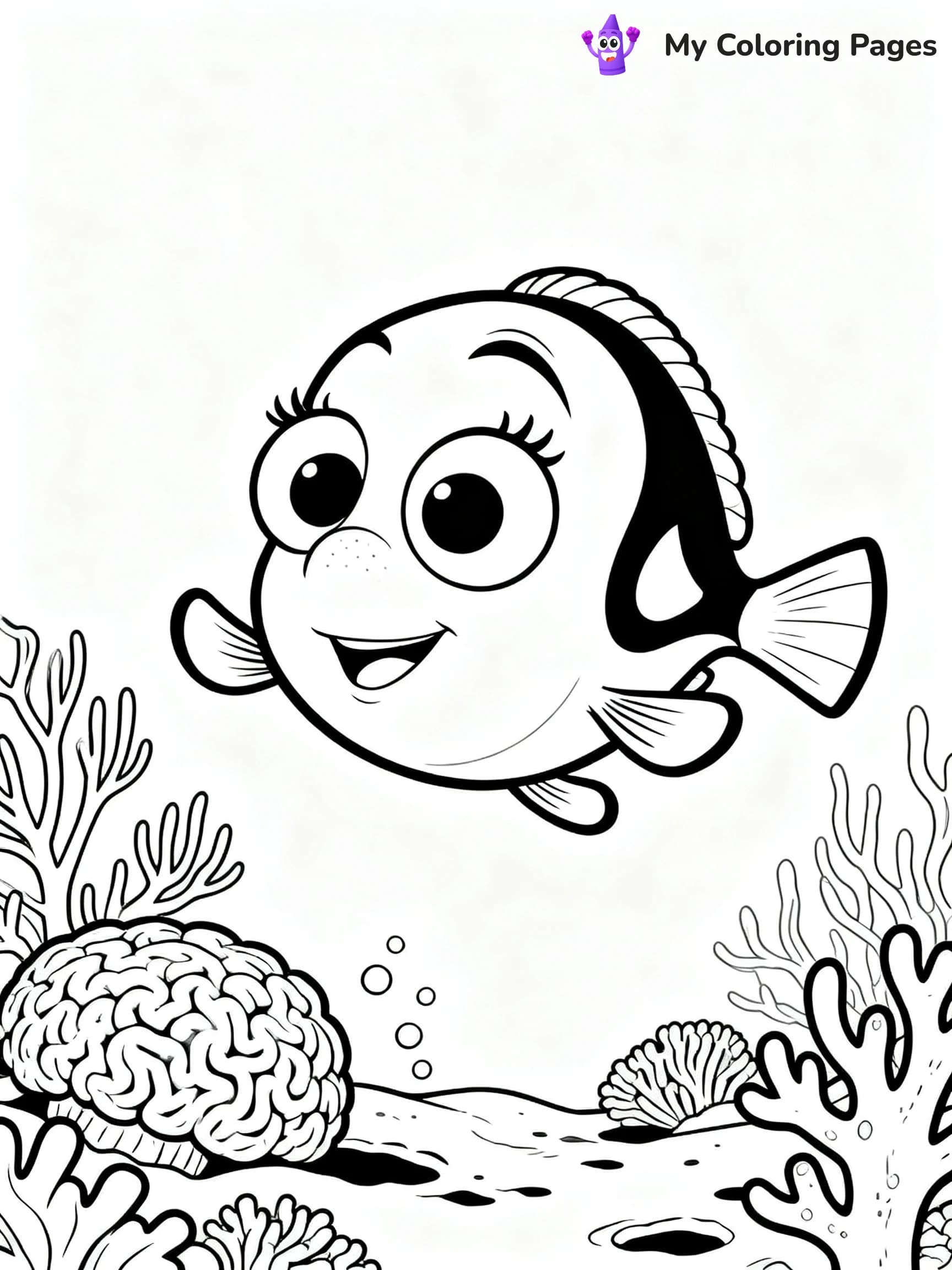 Finding Dory Coloring Pages - 12