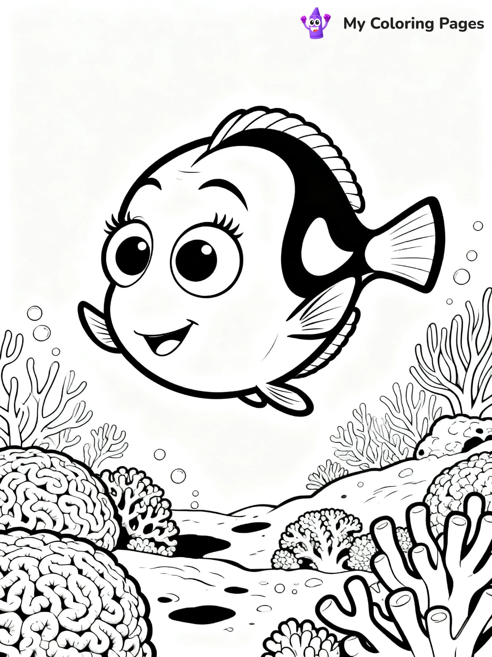 Finding Dory Coloring Pages - 11