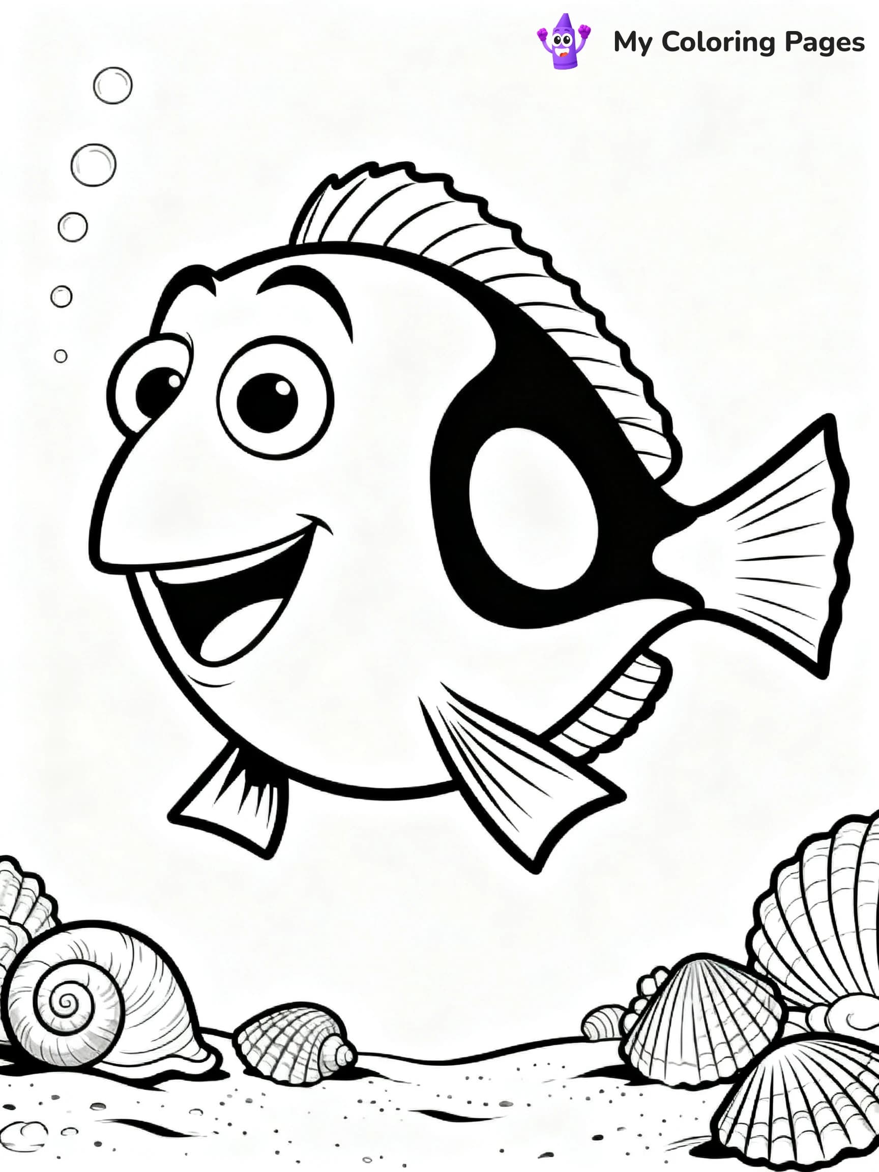Finding Dory Coloring Pages - 1
