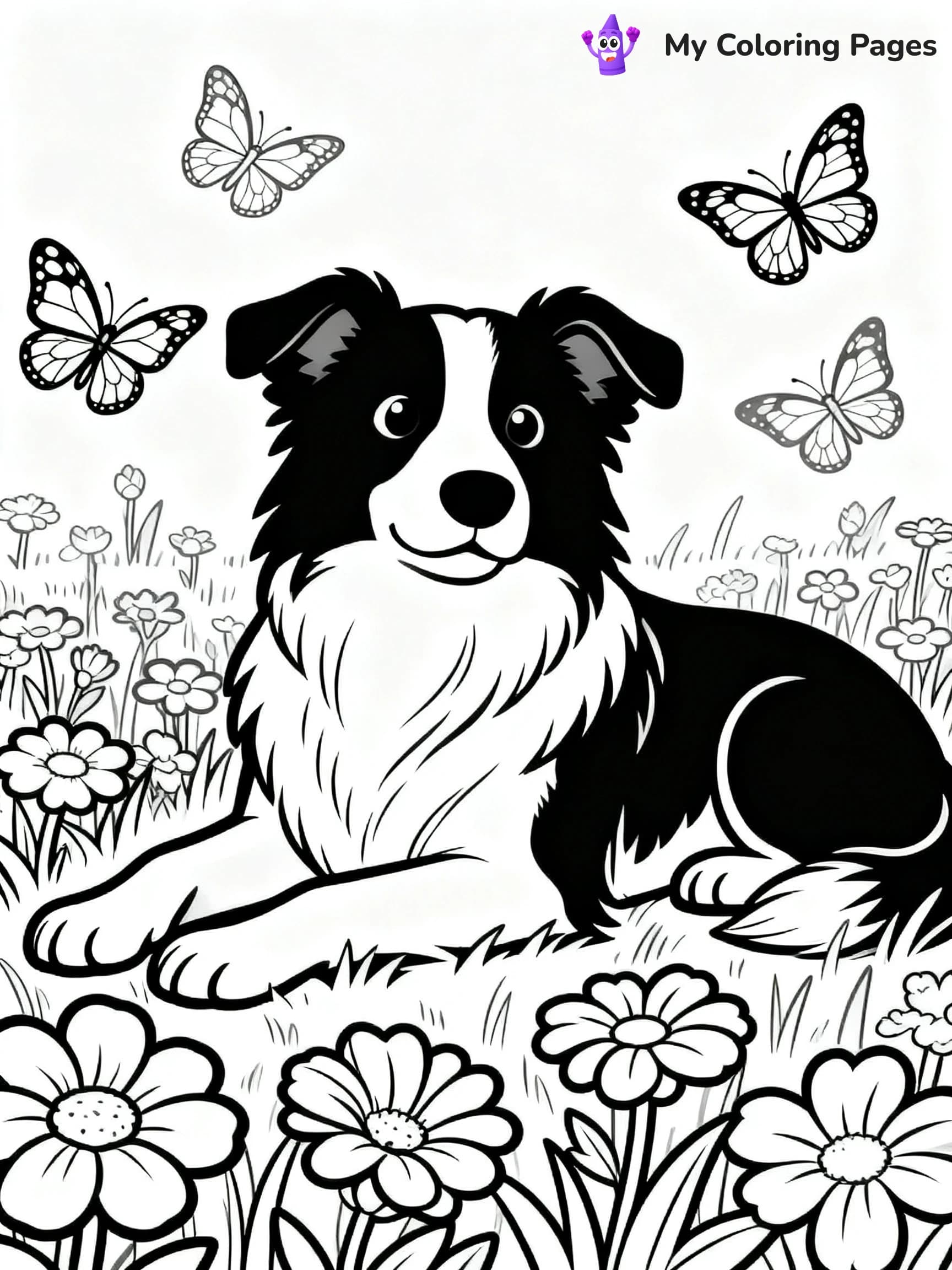 Border Collie Coloring Pages - 23