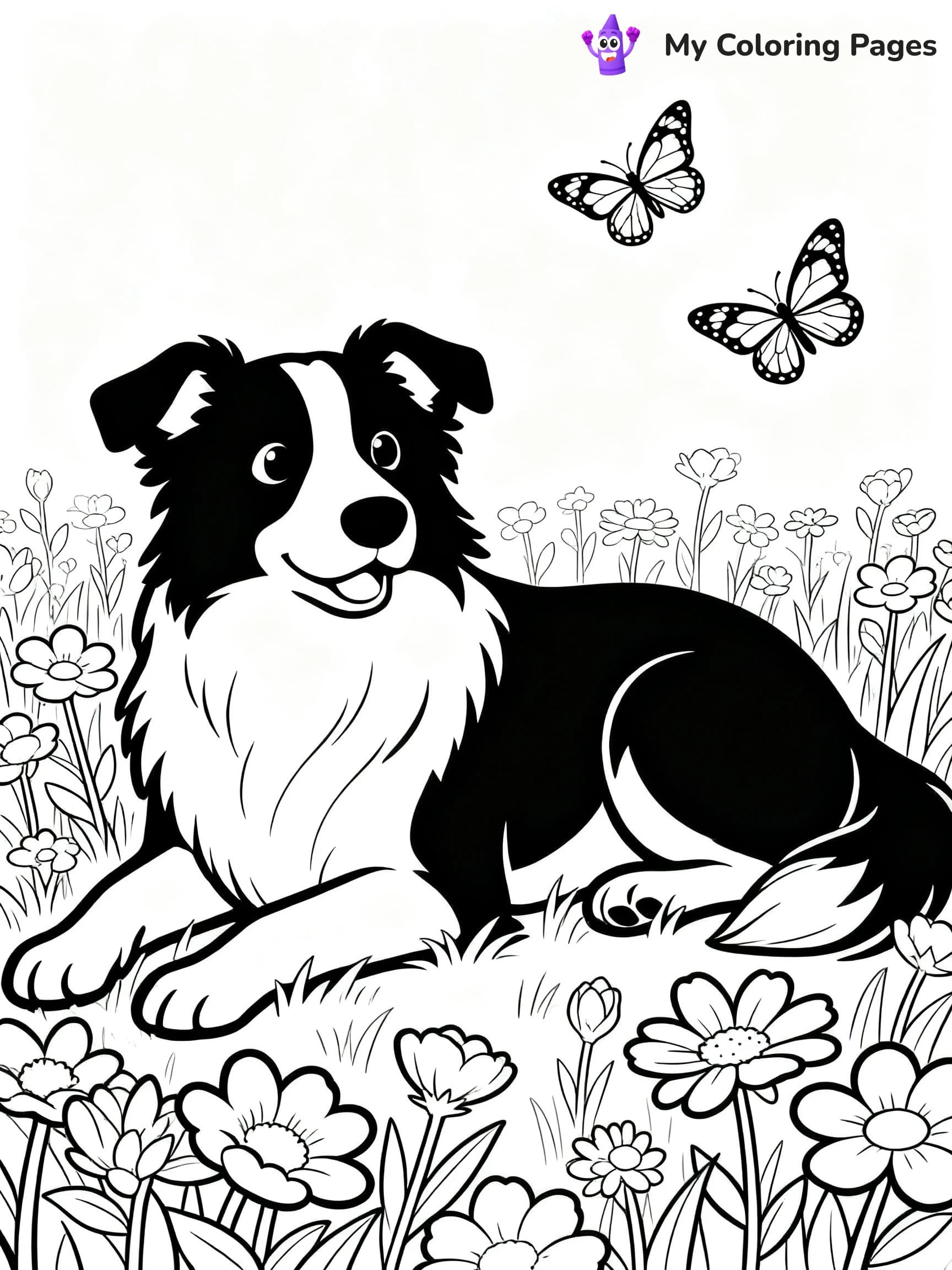 Border Collie Coloring Pages - 22