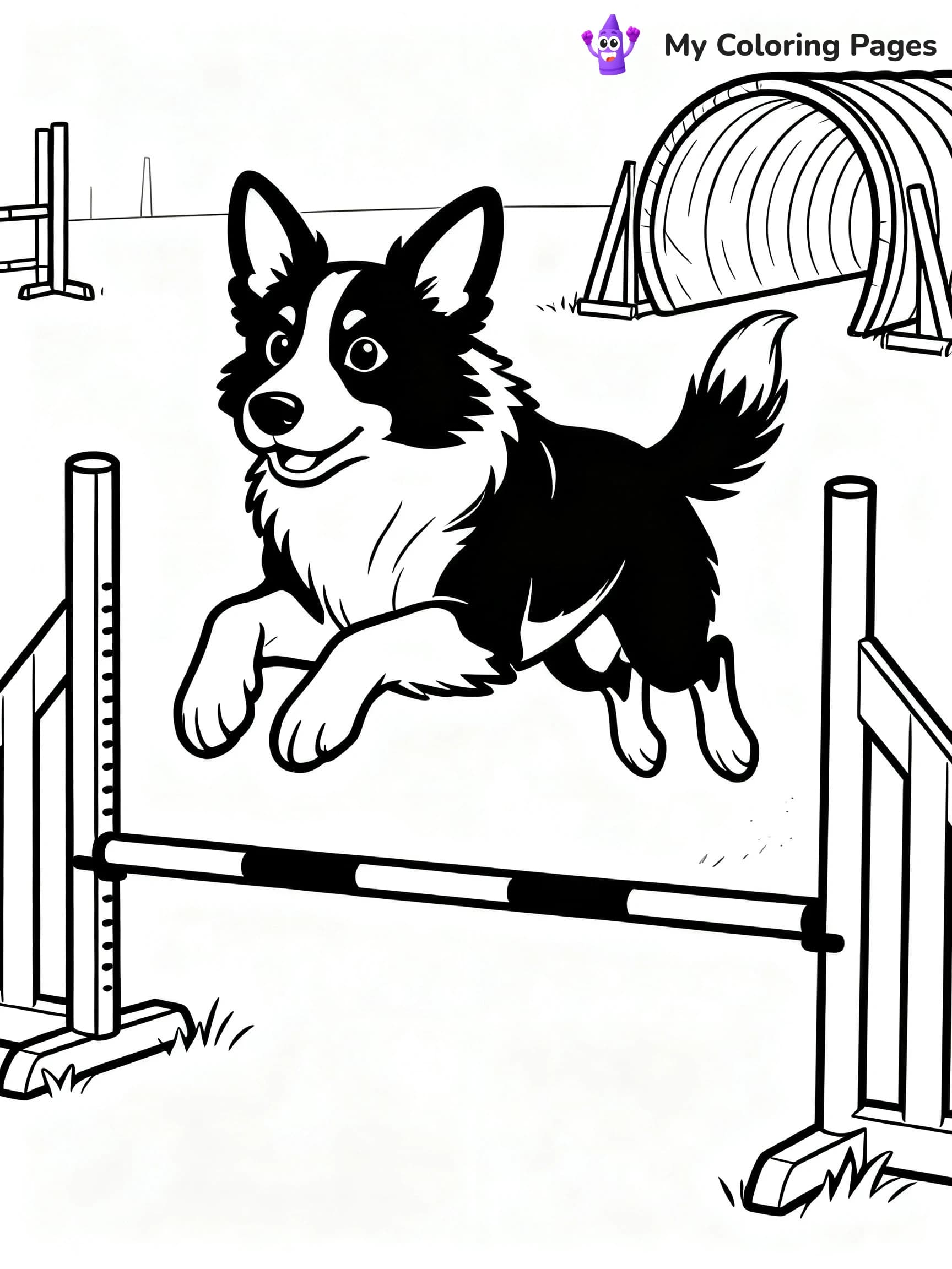 Border Collie Coloring Pages - 14