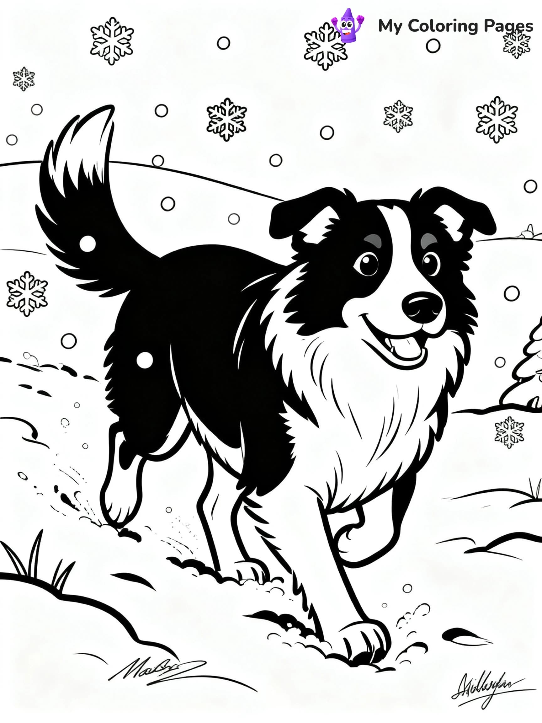 Border Collie Coloring Pages - 12