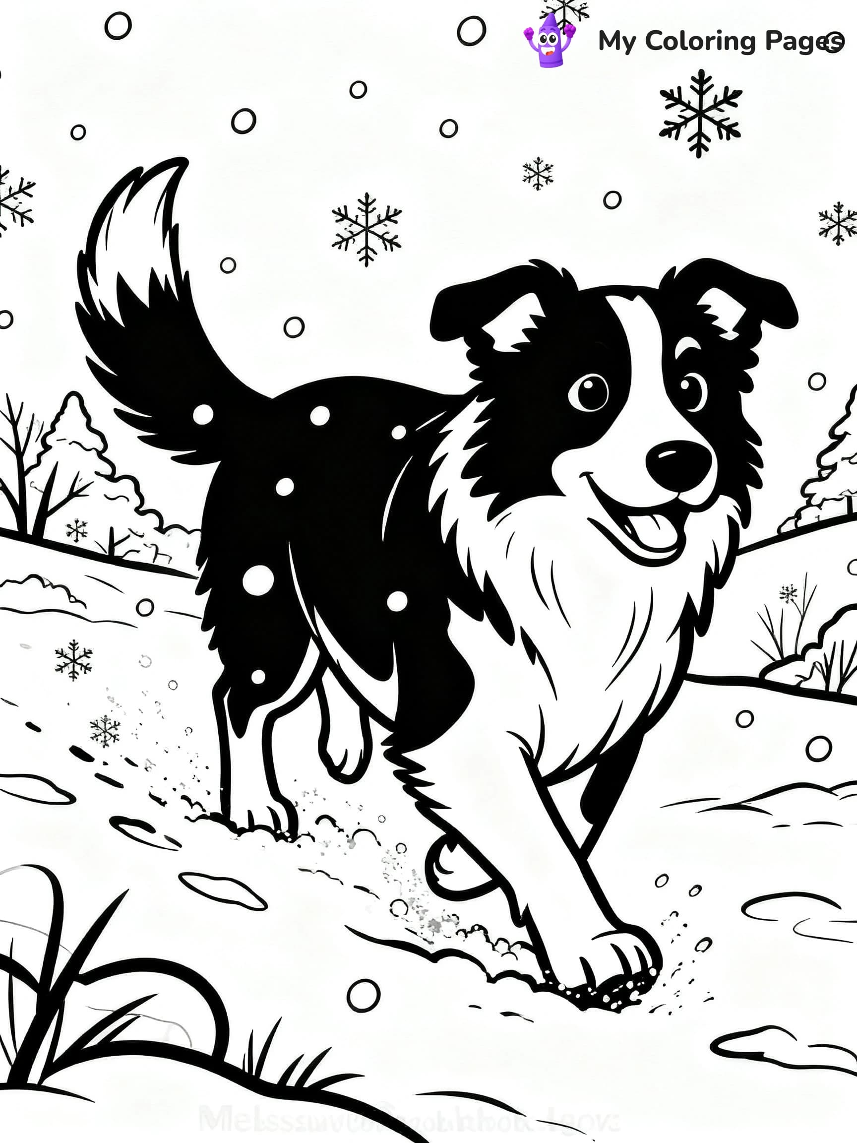 Border Collie Coloring Pages - 10