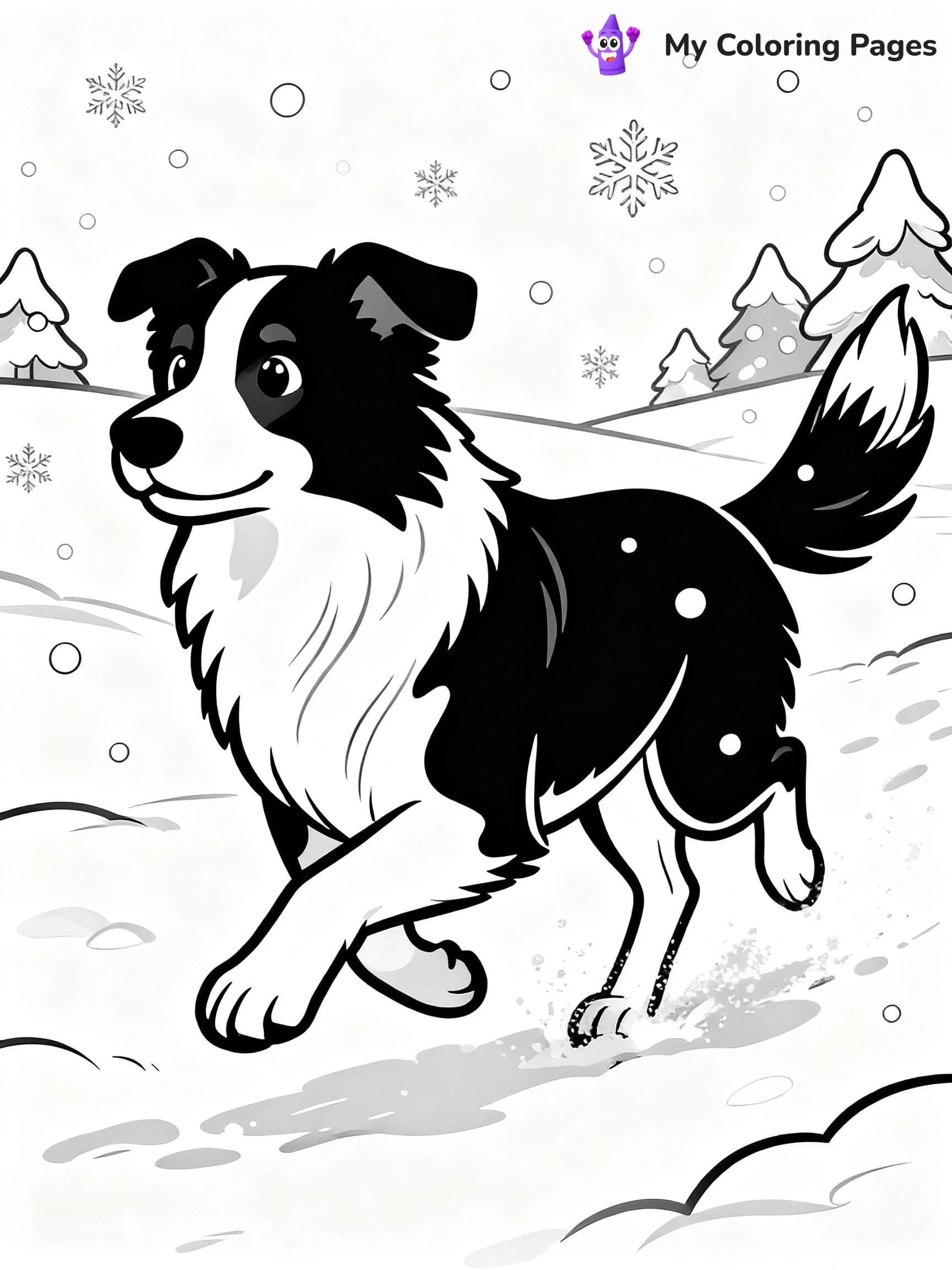 Border Collie Coloring Pages - 9