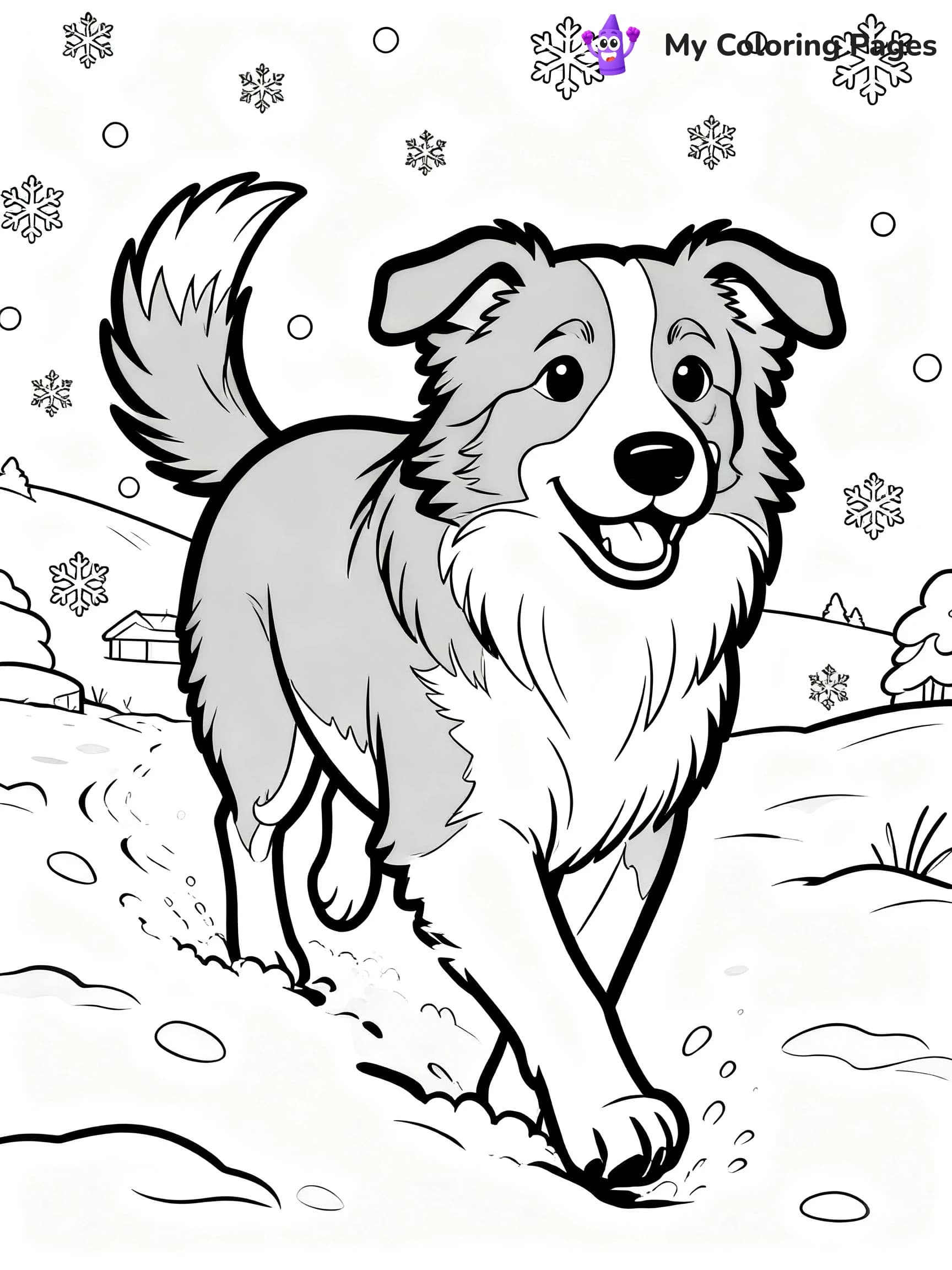 Border Collie Coloring Pages - 7