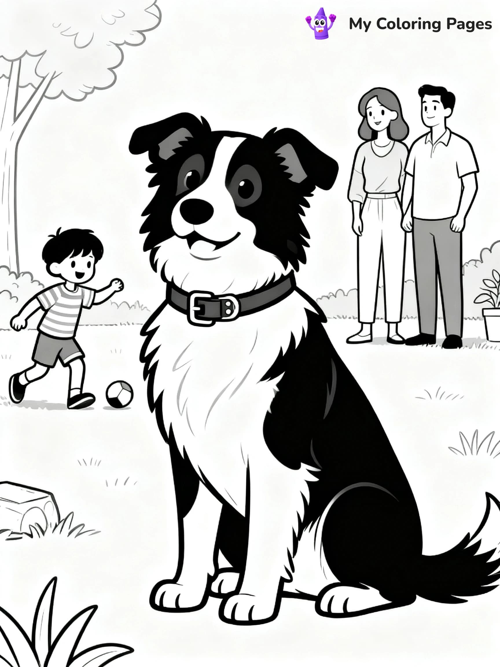 Border Collie Coloring Pages - 6