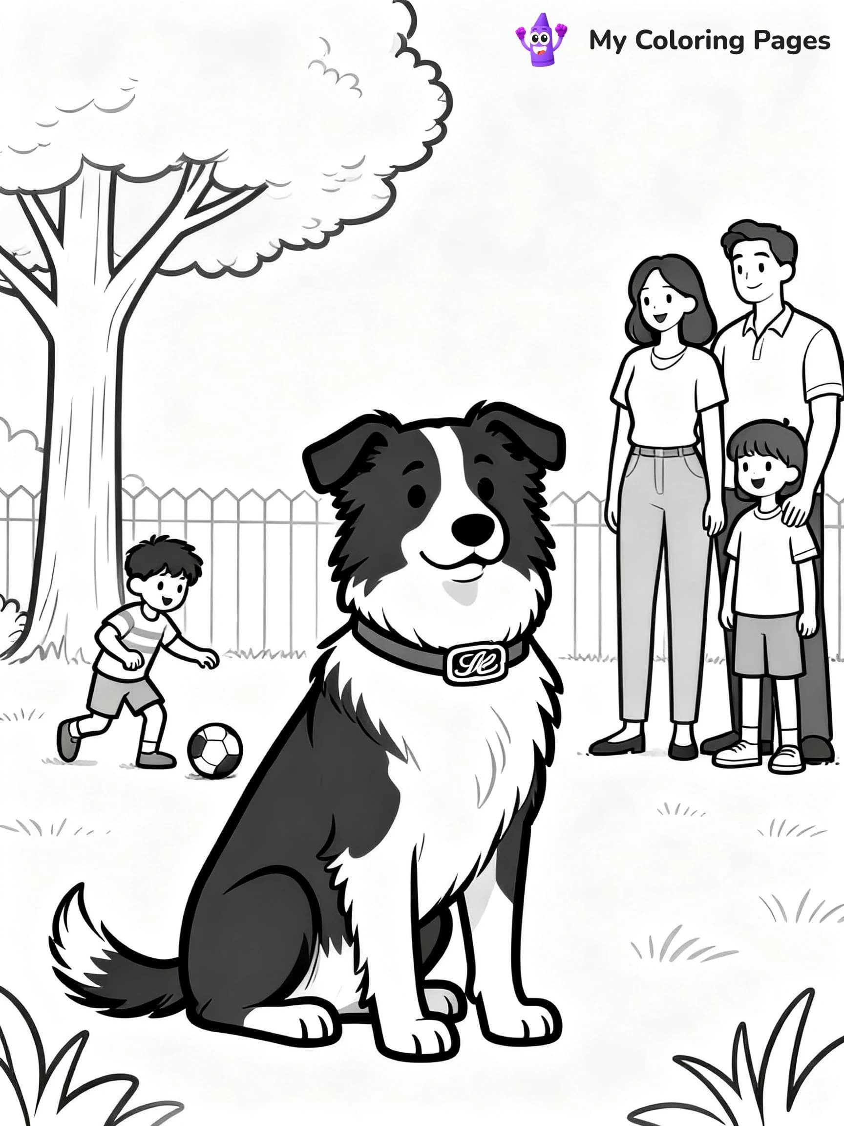 Border Collie Coloring Pages - 4