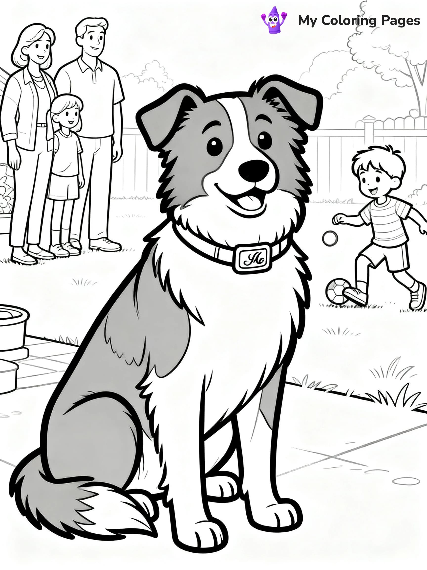 Border Collie Coloring Pages - 3