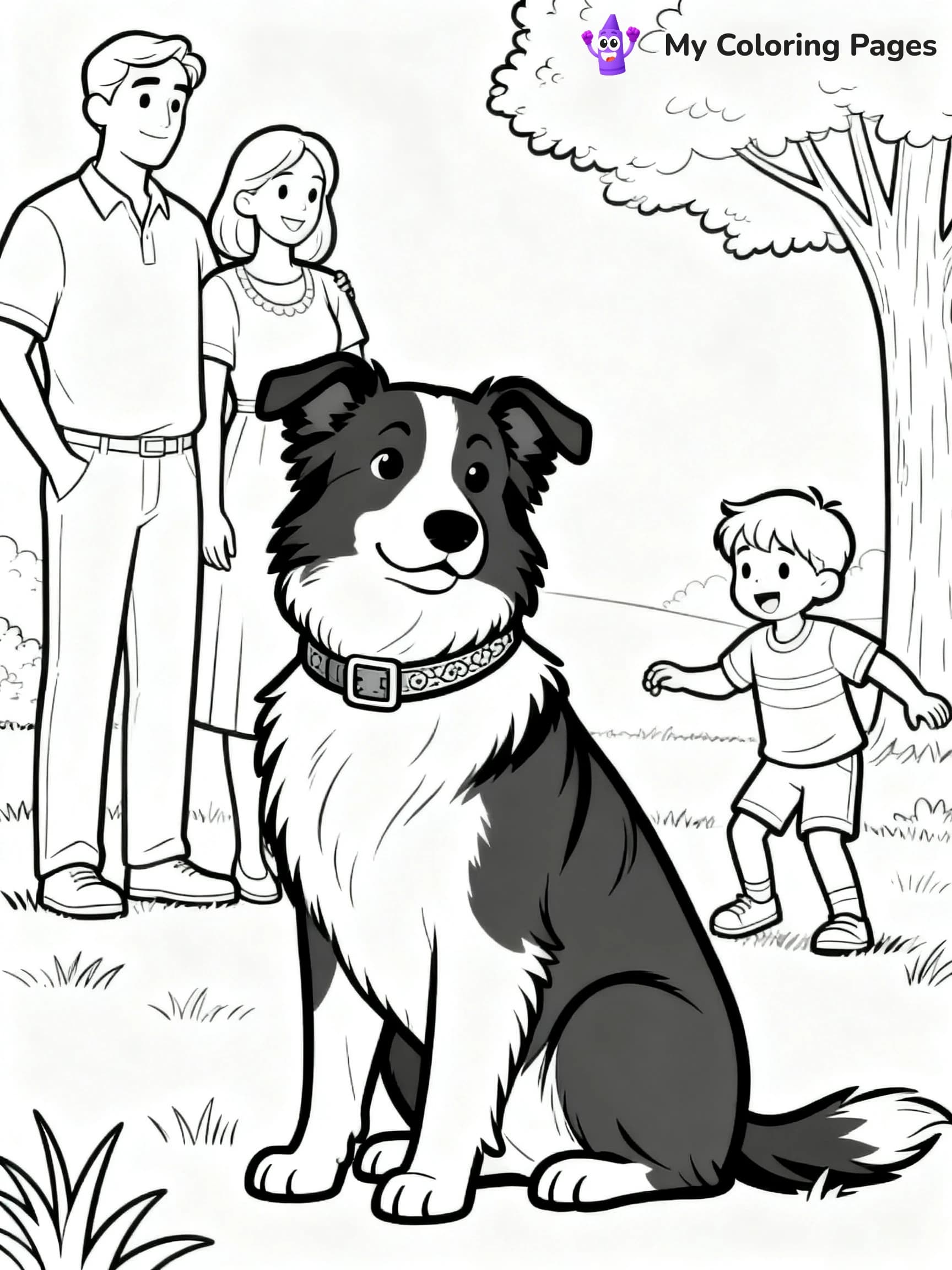 Border Collie Coloring Pages - 2