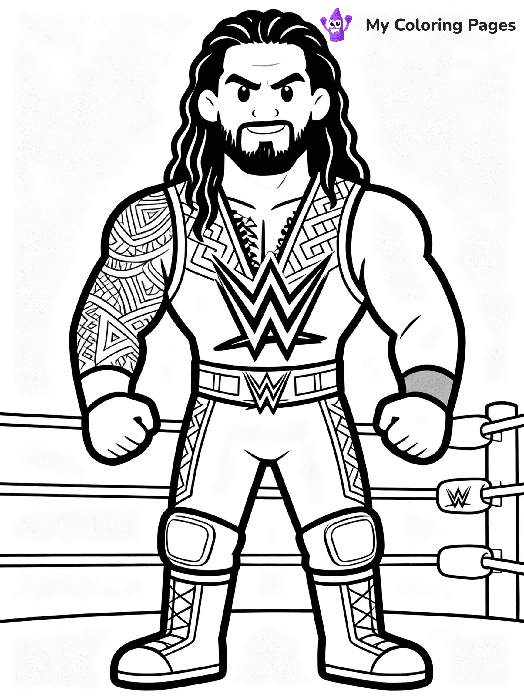 Wrestling Coloring Pages - 24
