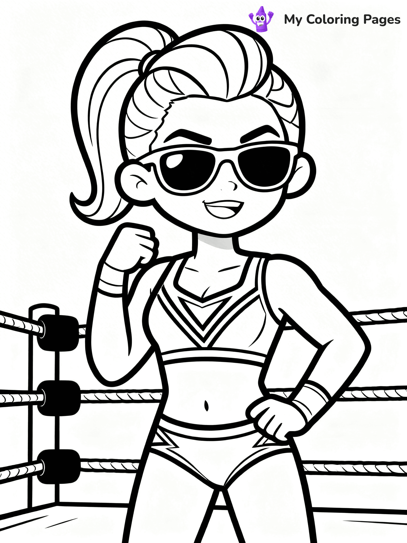 Wrestling Coloring Pages - 23