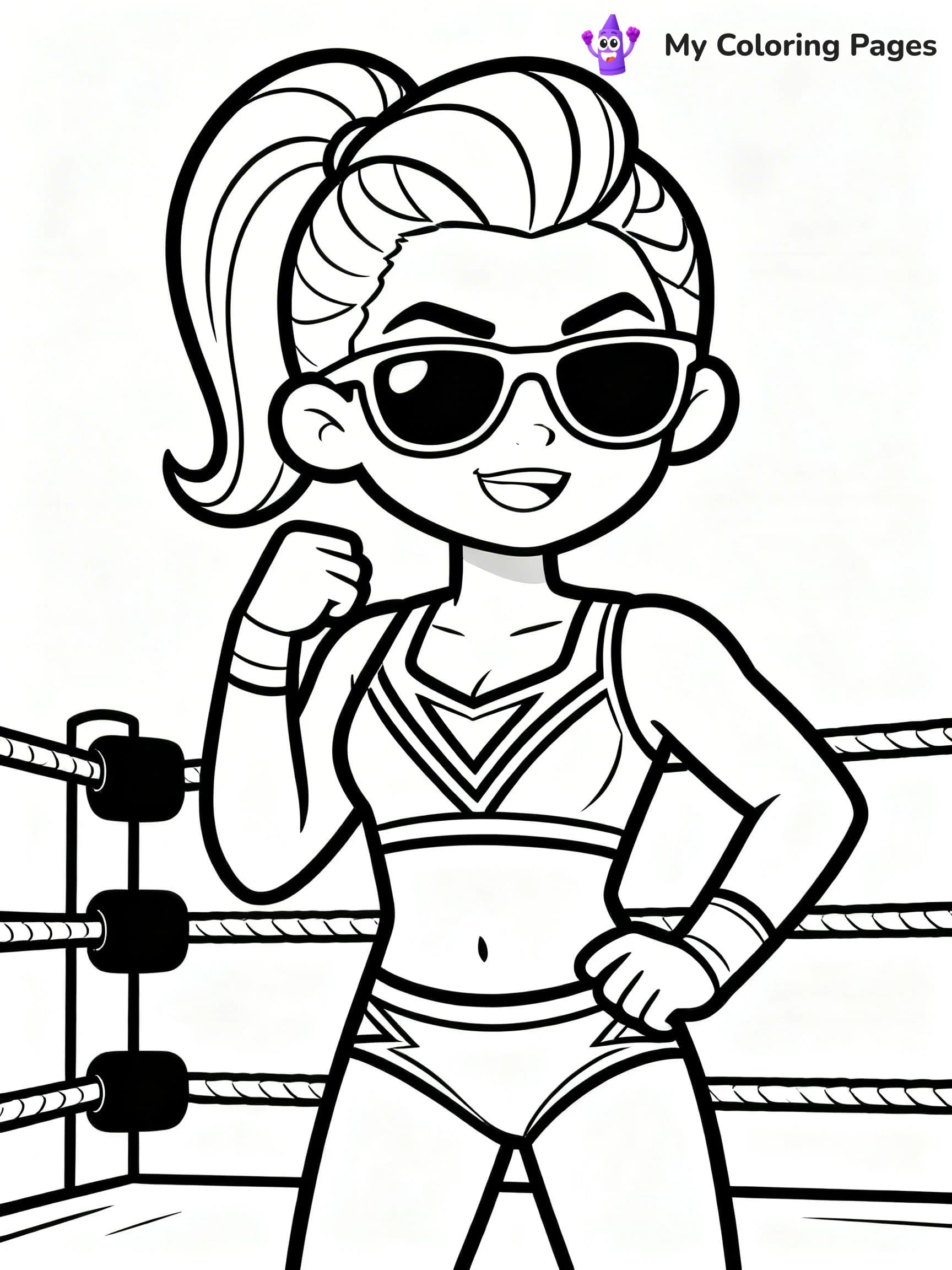 Wrestling Coloring Pages - 23