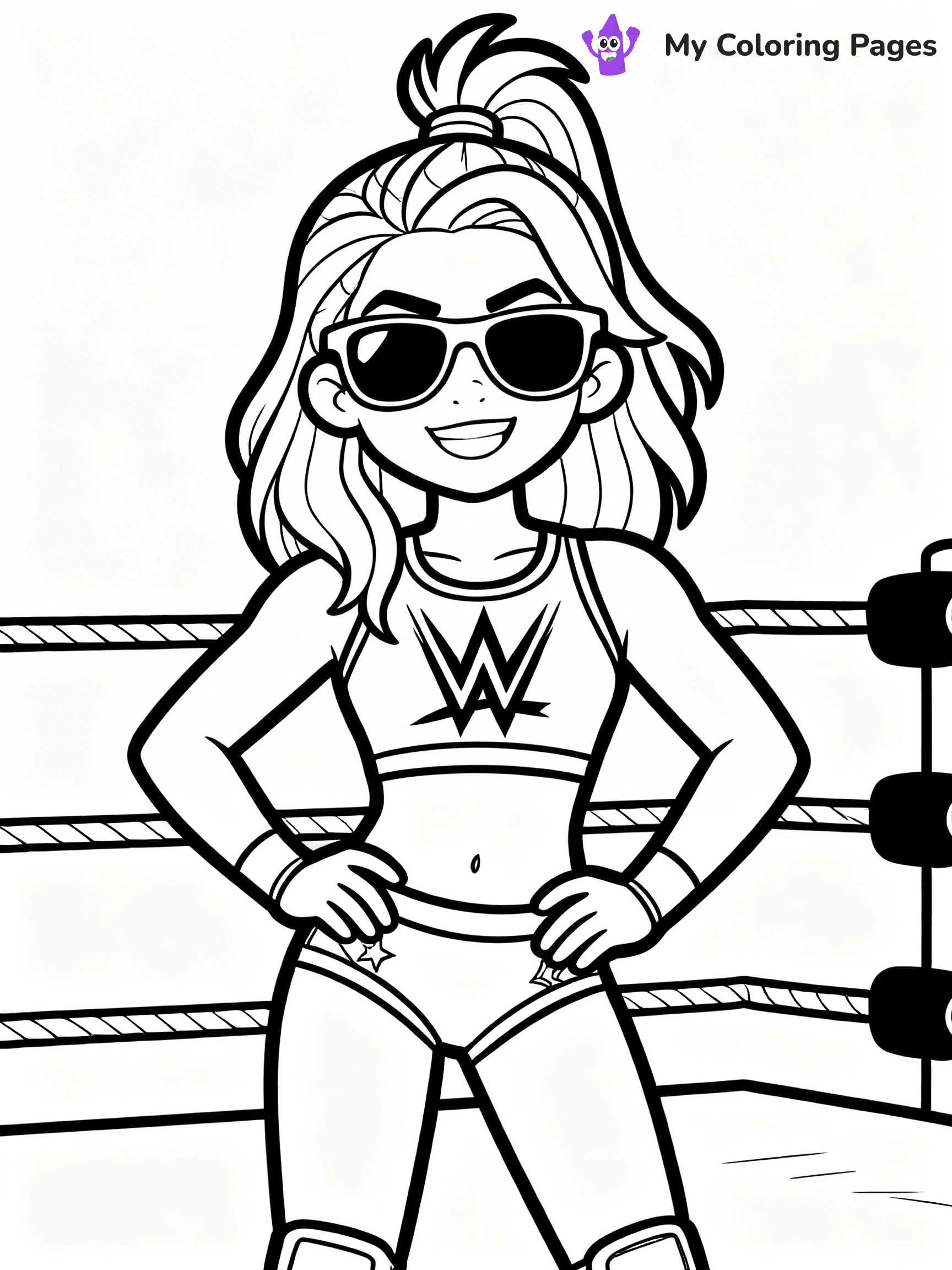 Wrestling Coloring Pages - 22