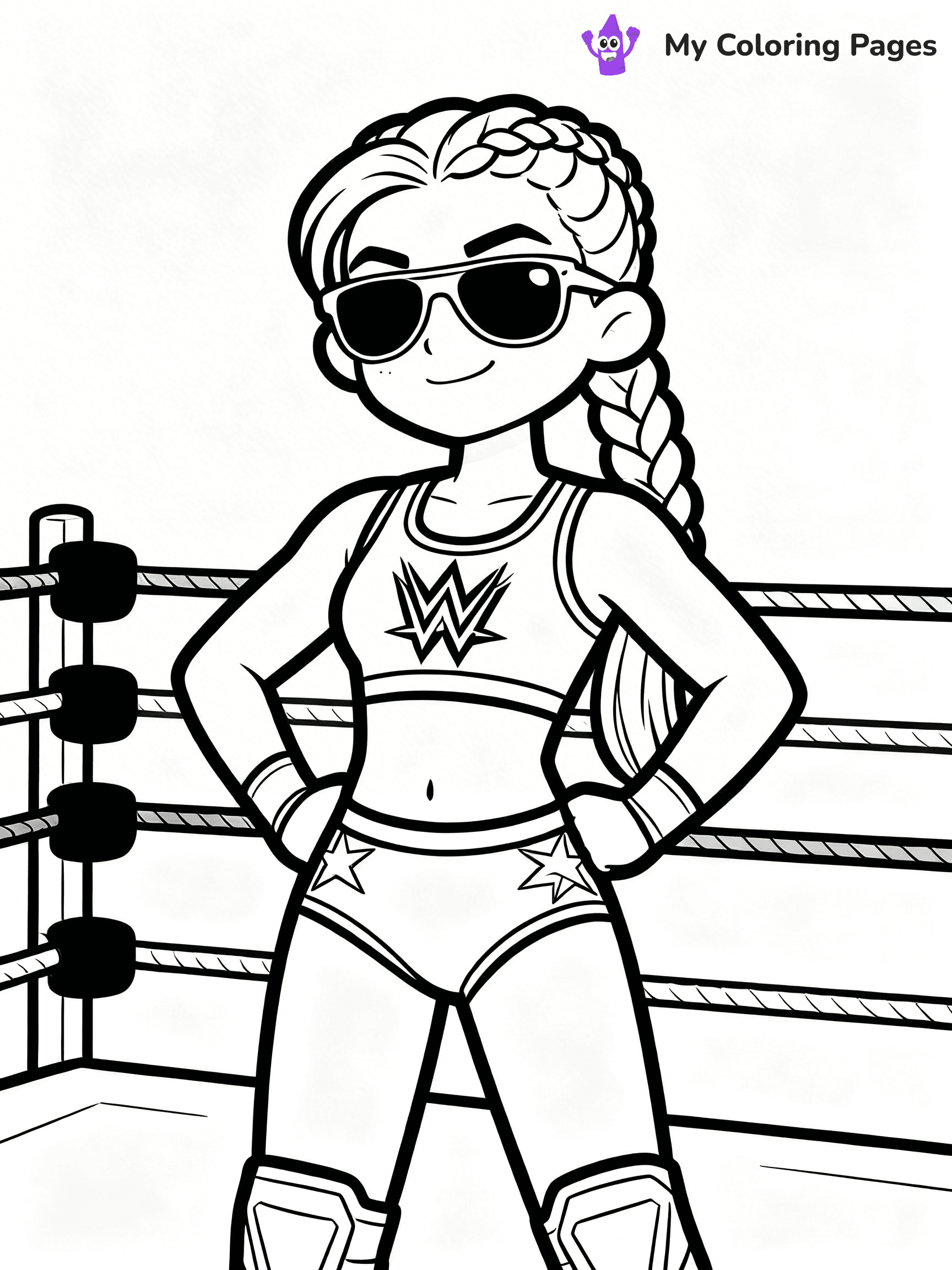 Wrestling Coloring Pages - 21