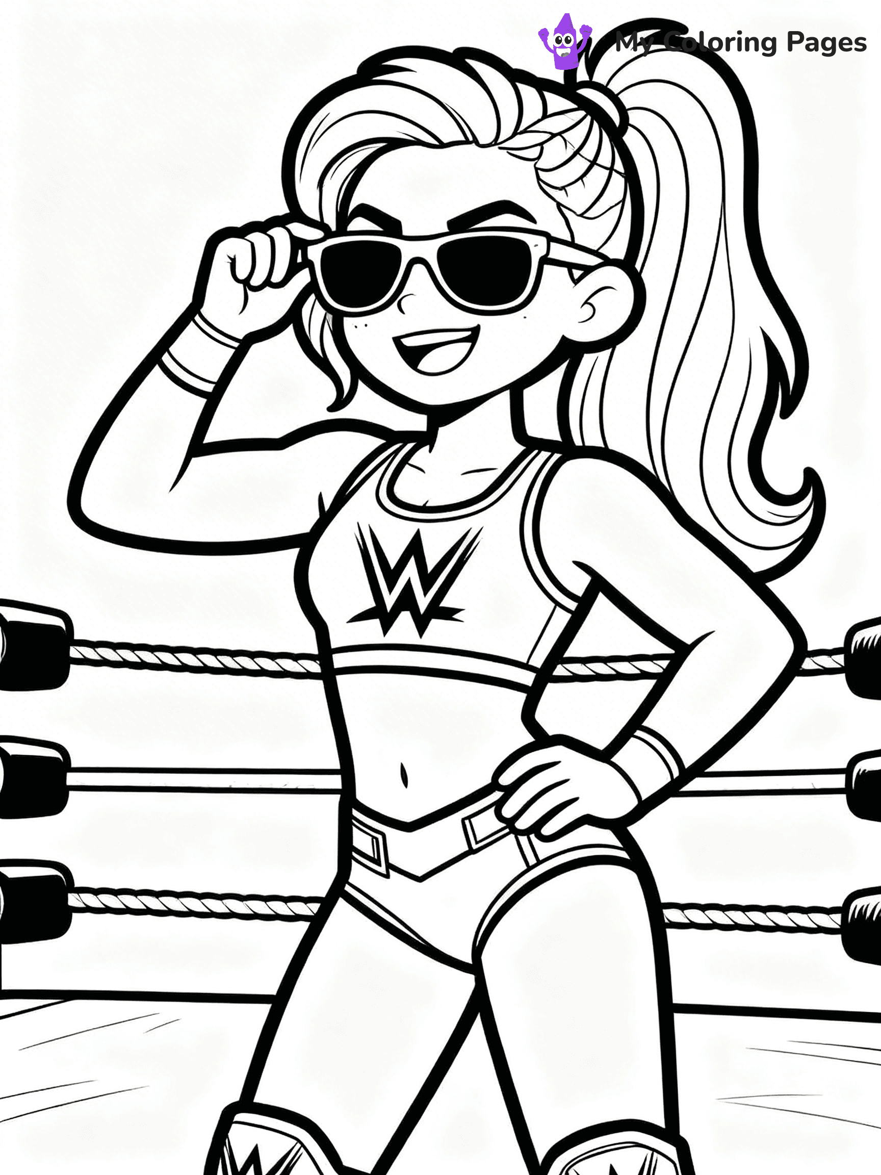Wrestling Coloring Pages - 19