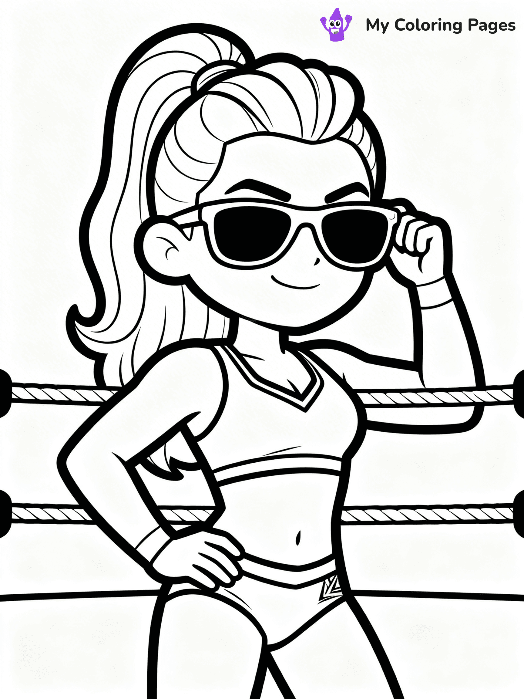 Wrestling Coloring Pages - 18