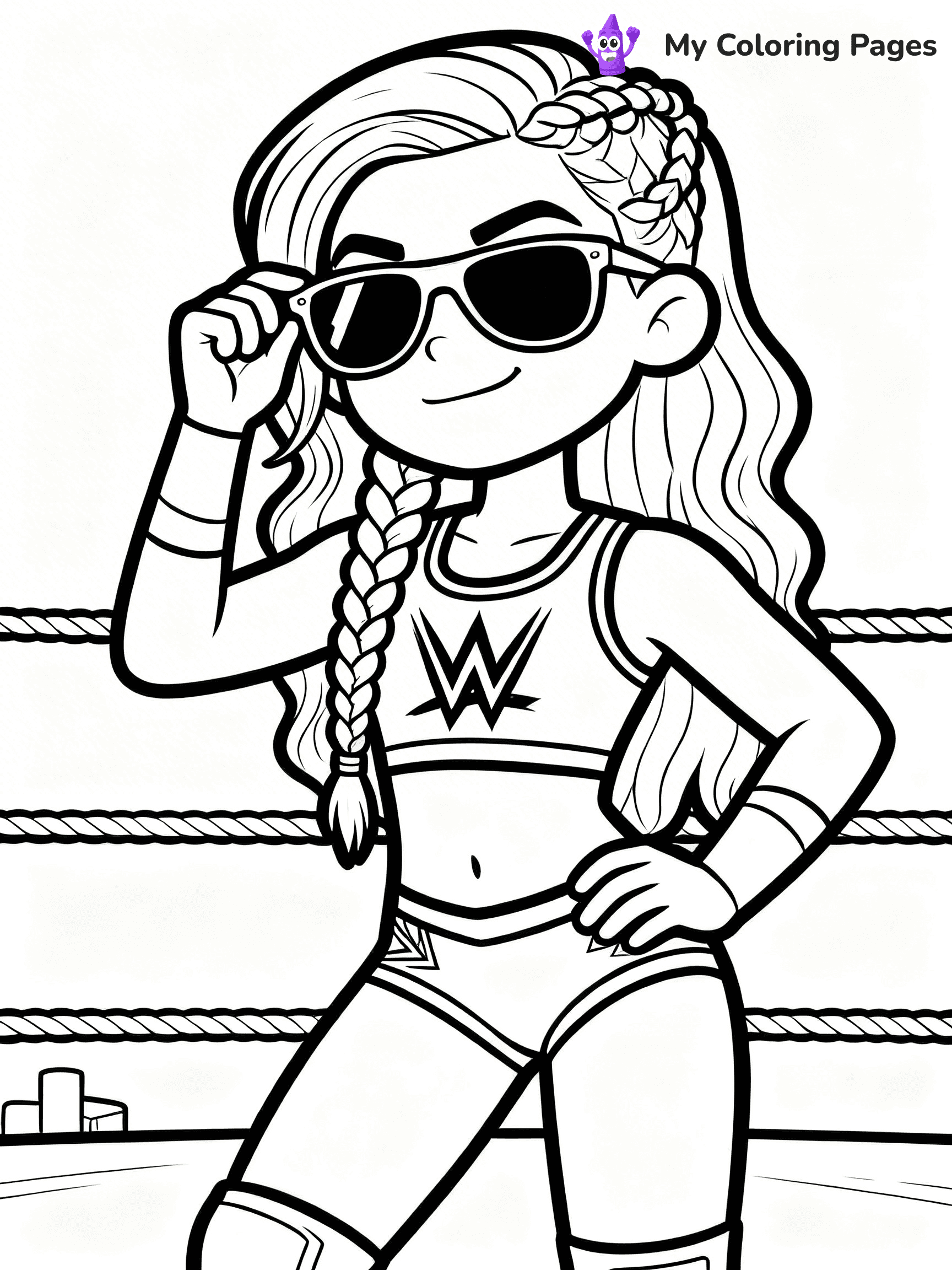 Wrestling Coloring Pages - 17