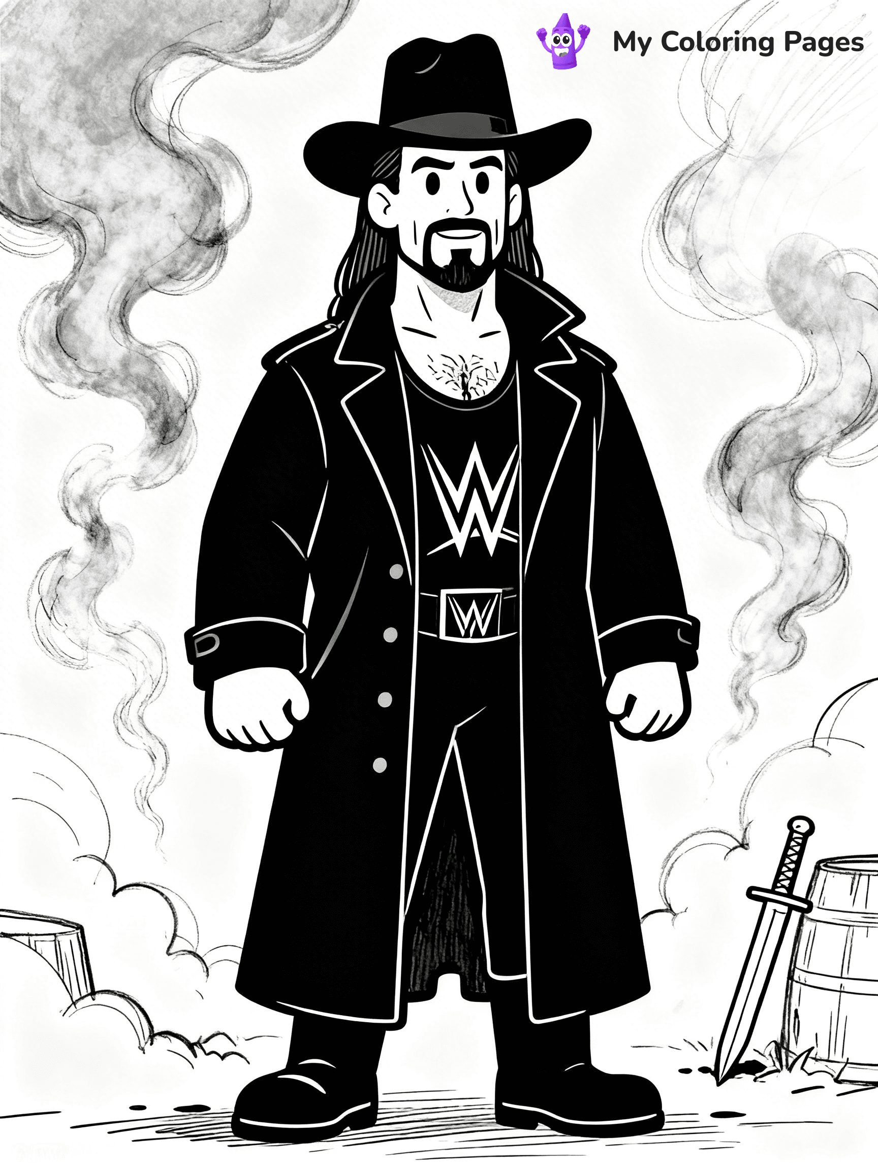 Wrestling Coloring Pages - 14