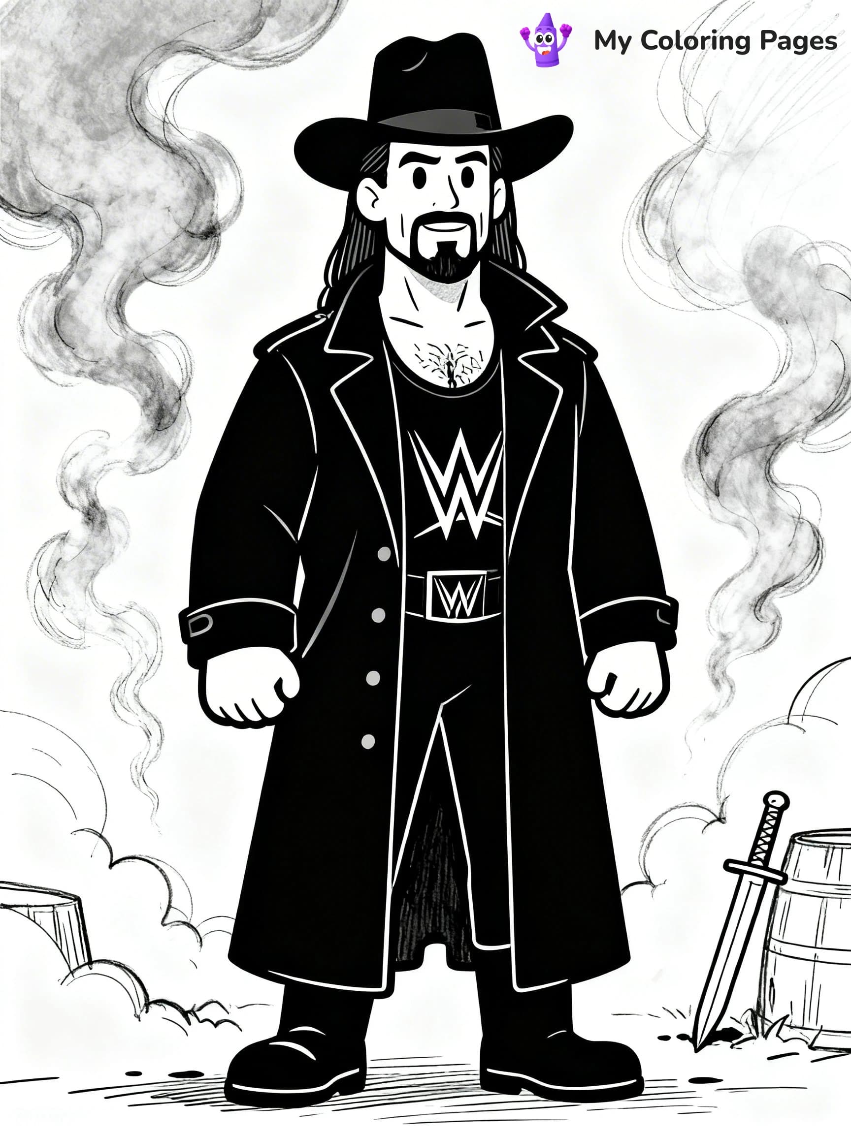 Wrestling Coloring Pages - 14