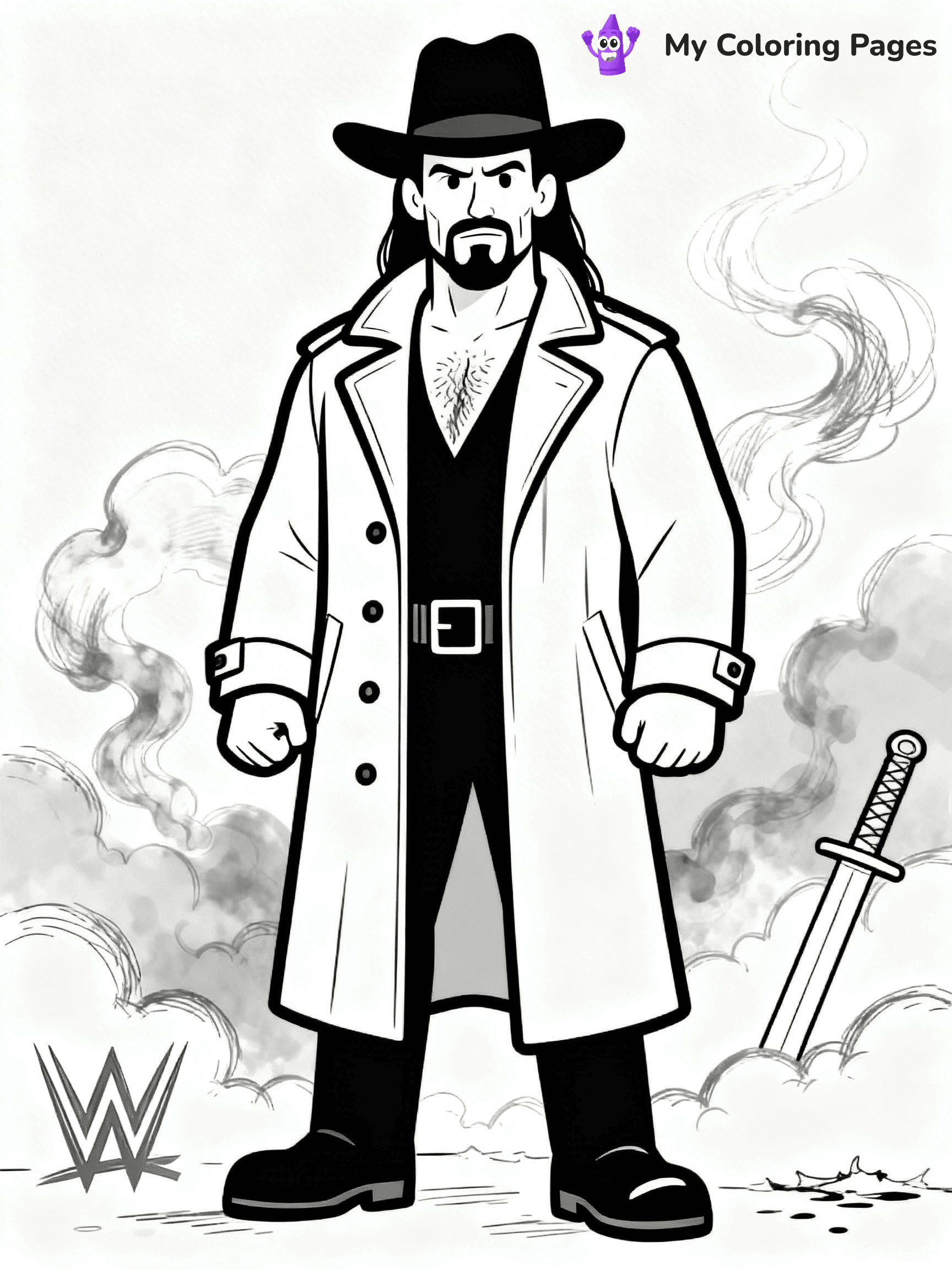 Wrestling Coloring Pages - 10