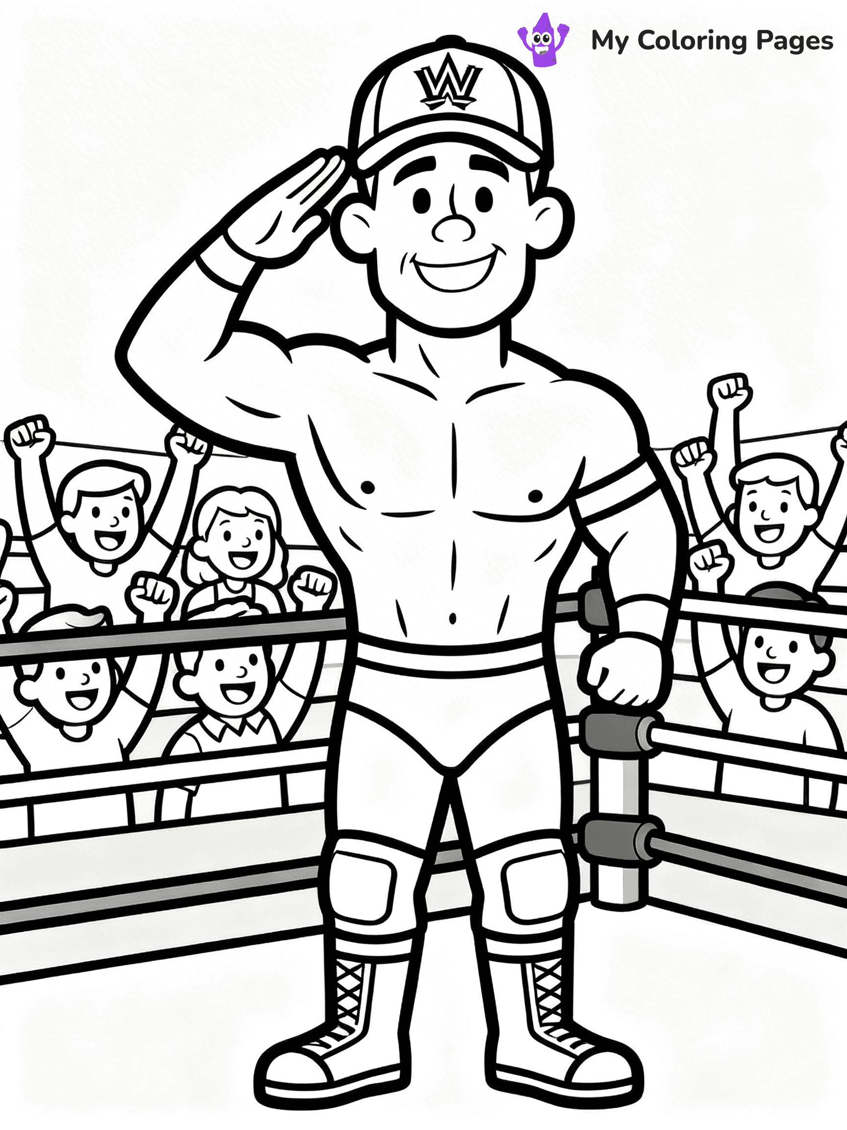 Wrestling Coloring Pages - 6