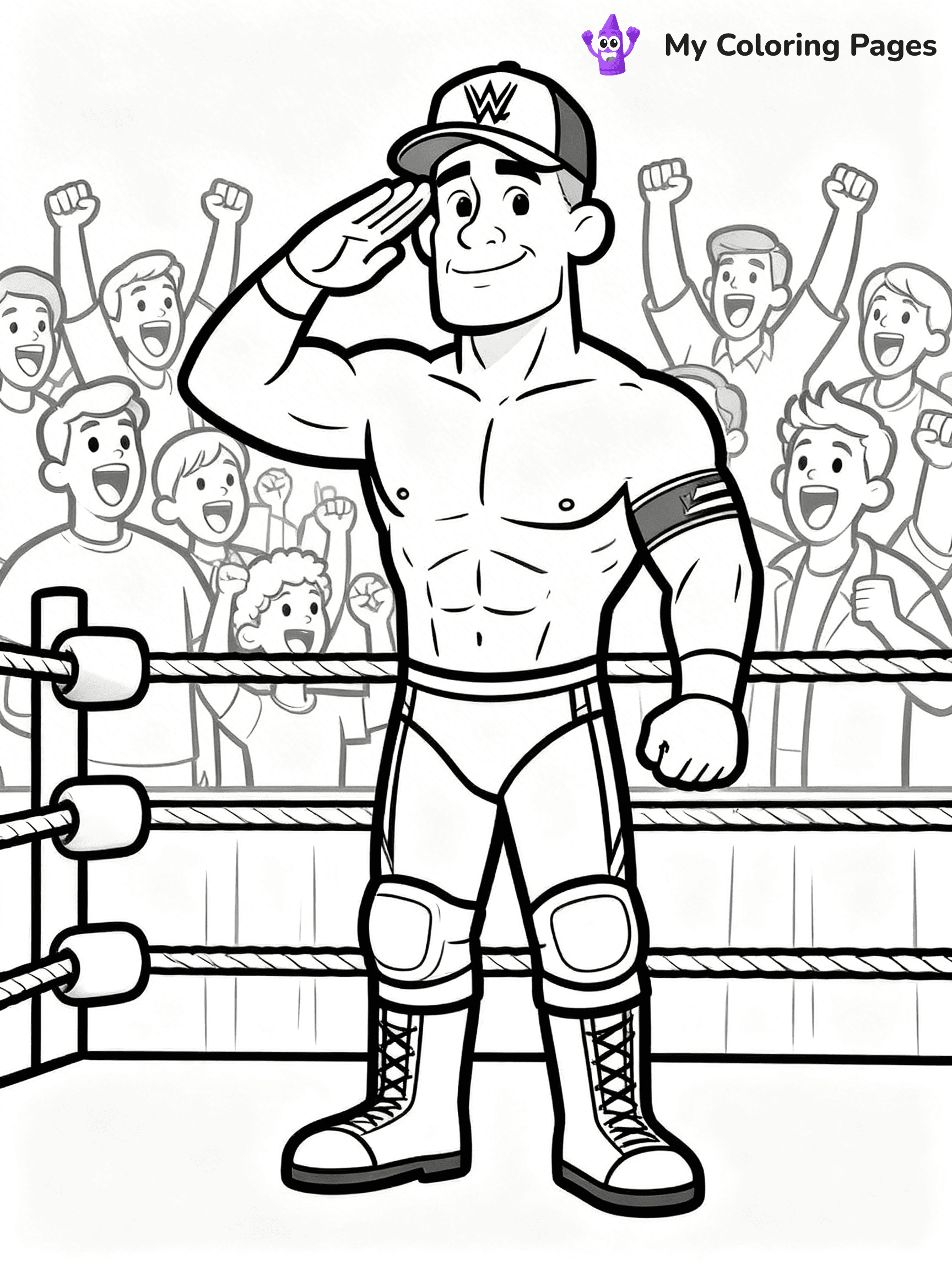 Wrestling Coloring Pages - 5