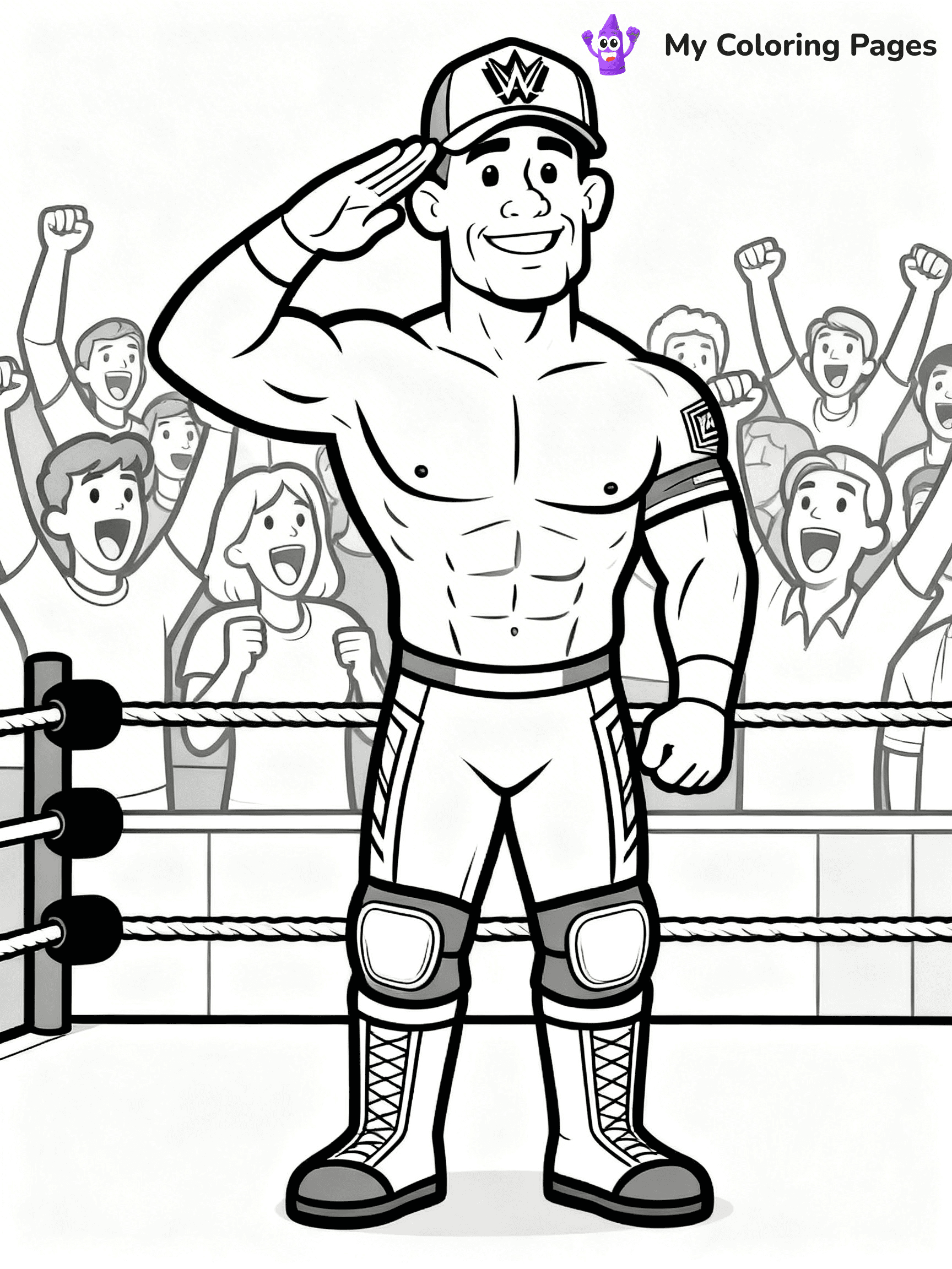 Wrestling Coloring Pages - 4