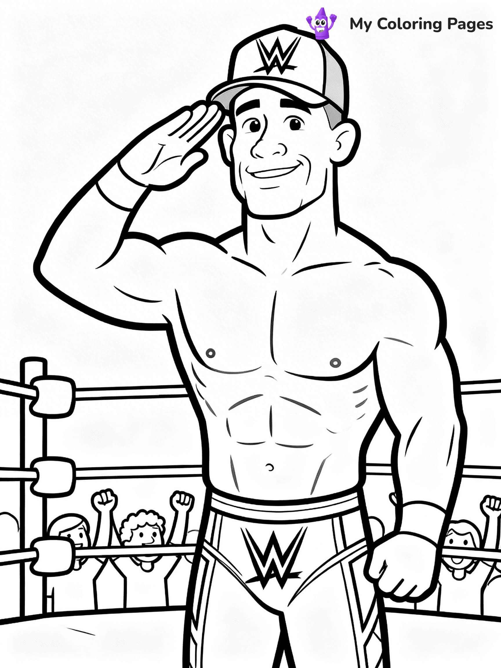 Wrestling Coloring Pages - 3