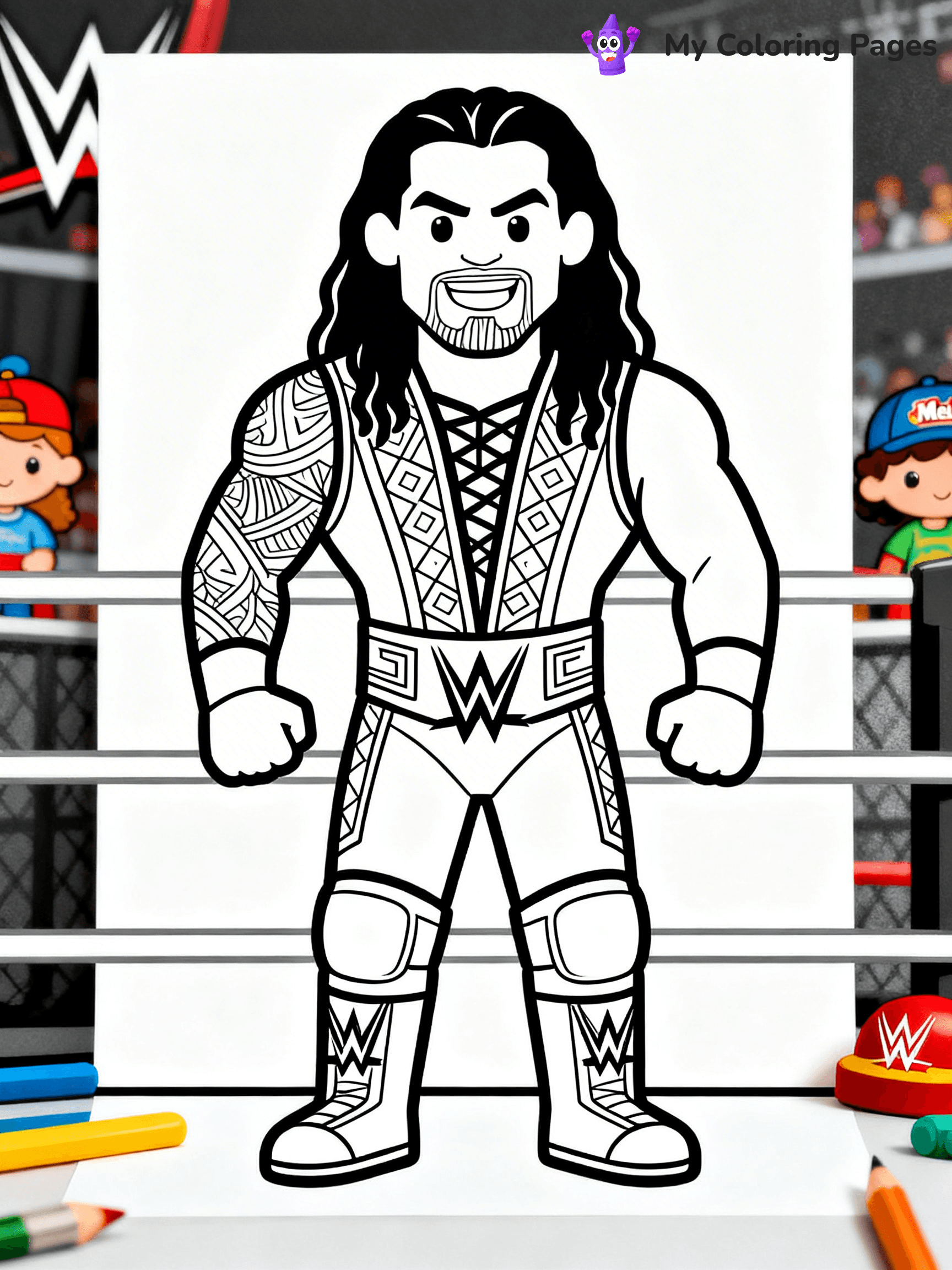 Wrestling Coloring Pages - 2