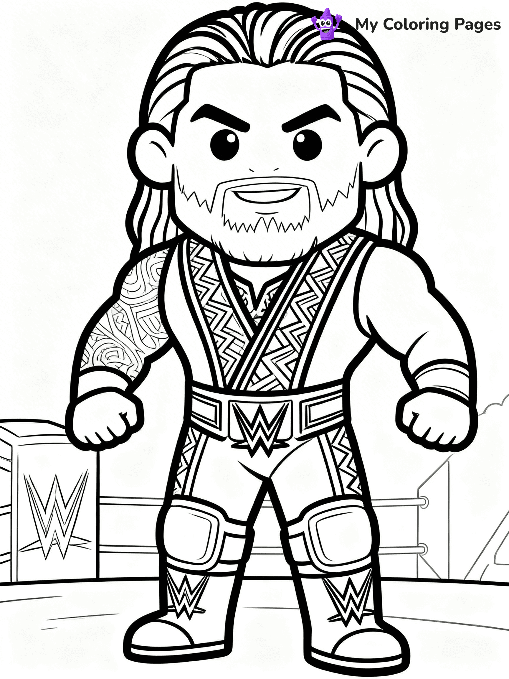 Wrestling Coloring Pages - 1