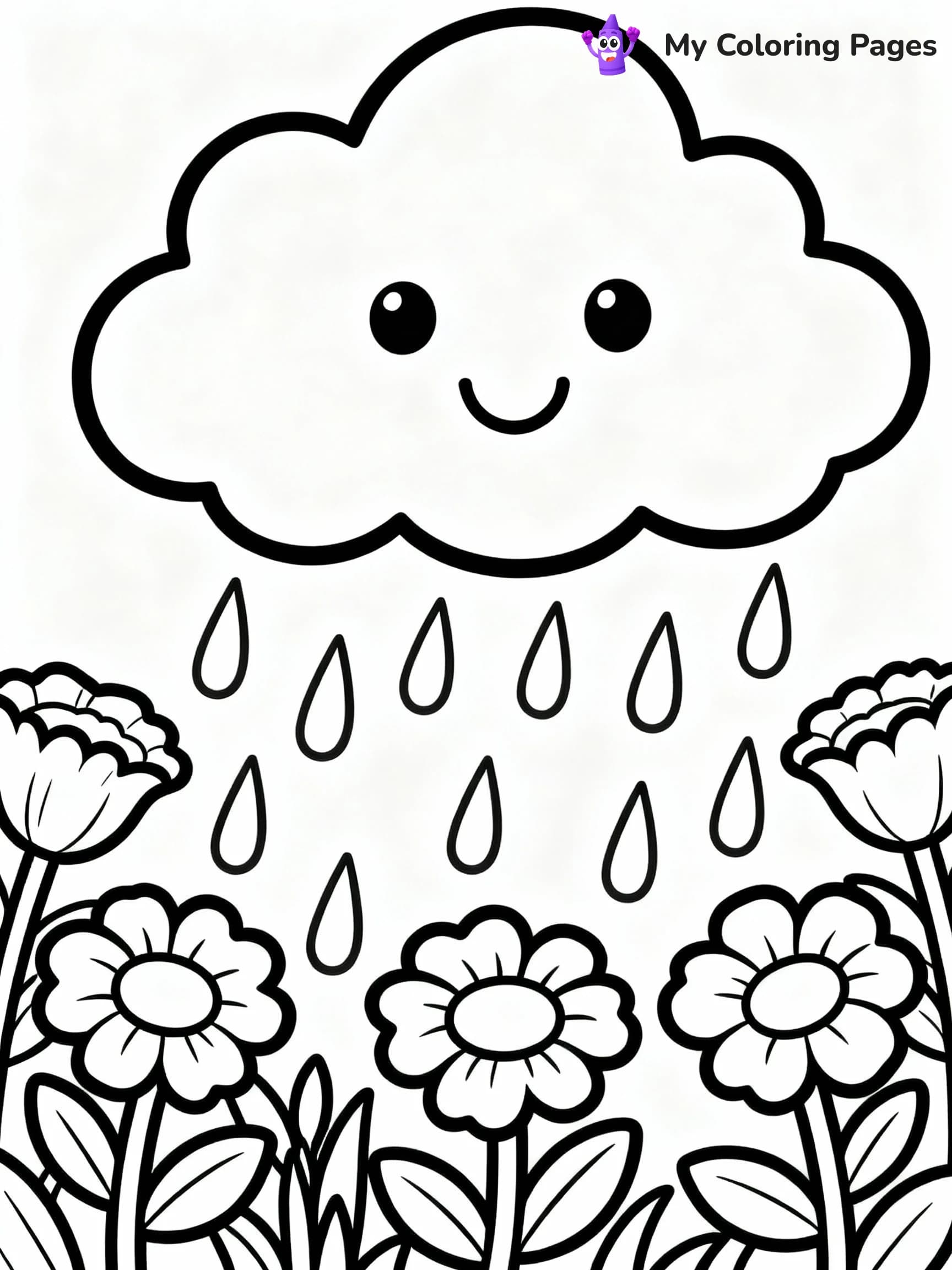 April Showers Coloring Pages - 3