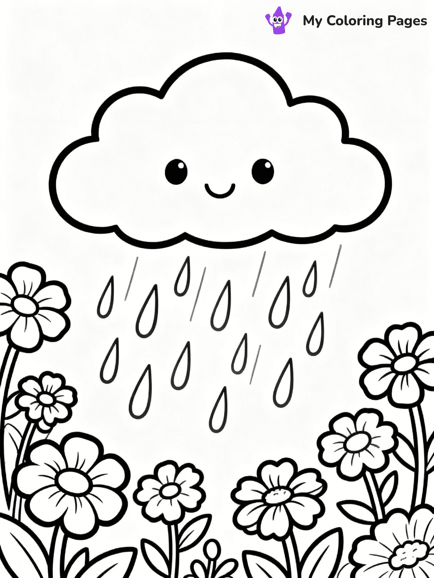 April Showers Coloring Pages - 1