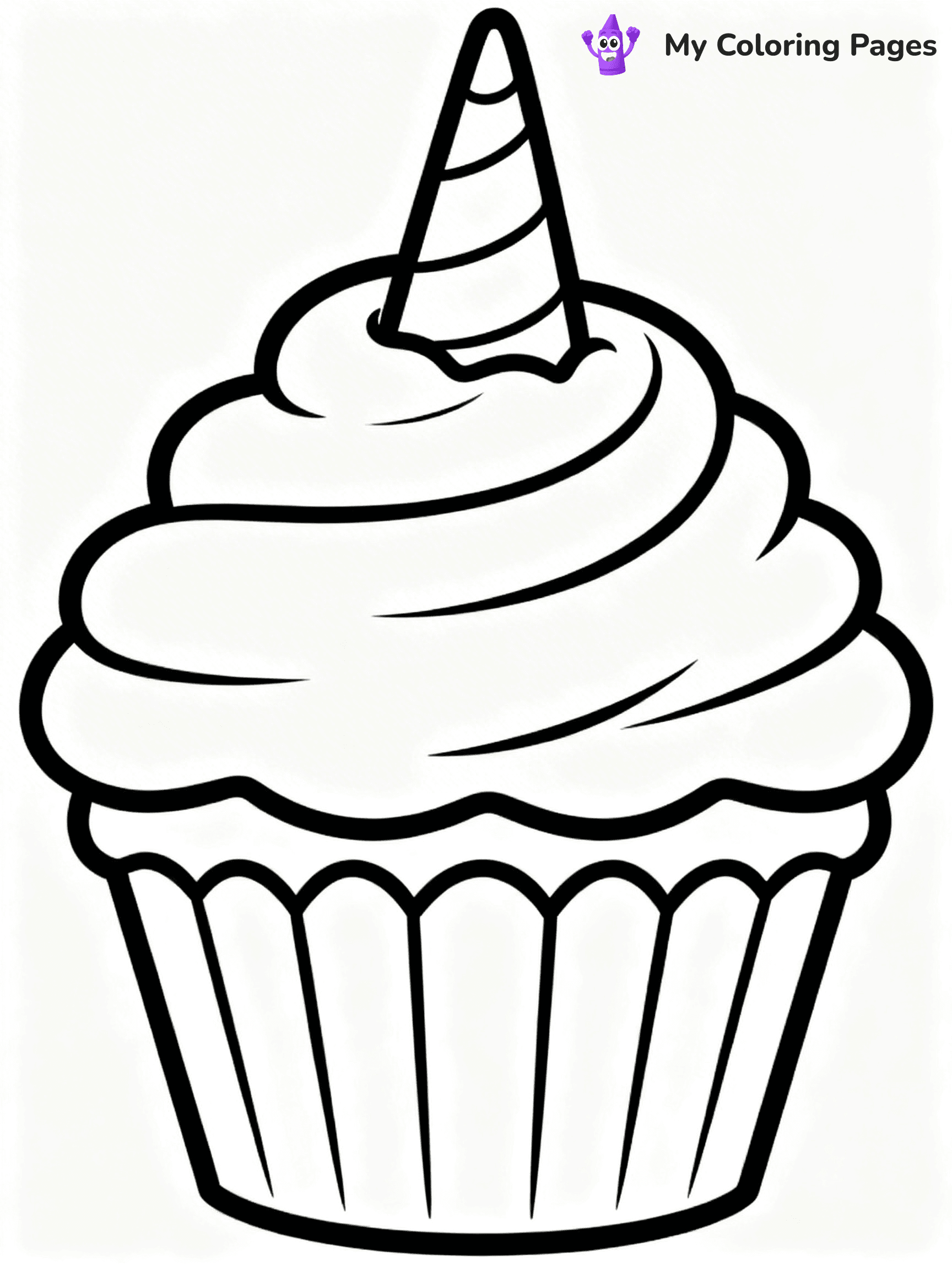 Unicorn Cupcake Coloring Pages - 32