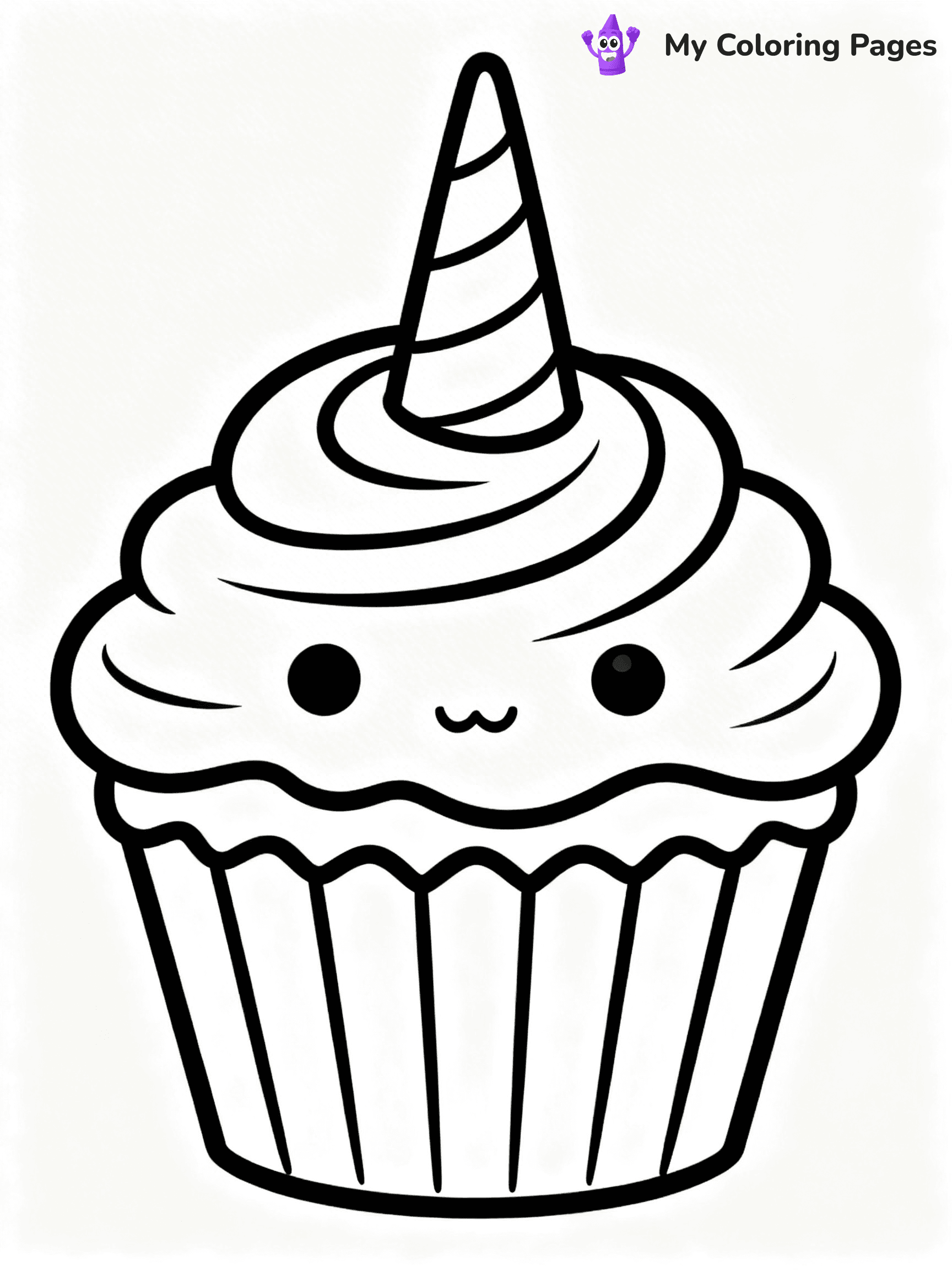 Unicorn Cupcake Coloring Pages - 29